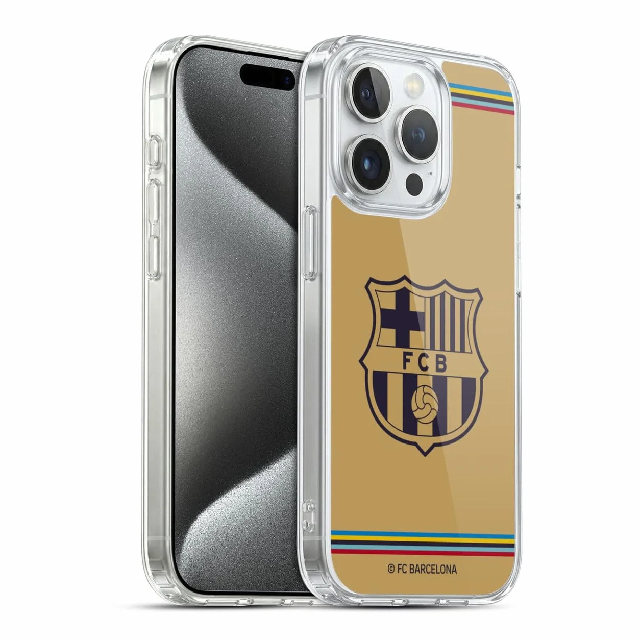 Head Case Designs Oficial FC Barcelona Away 2022/23 Crest Kit Gel Case Compatible Apple iPhone 15 Pro
