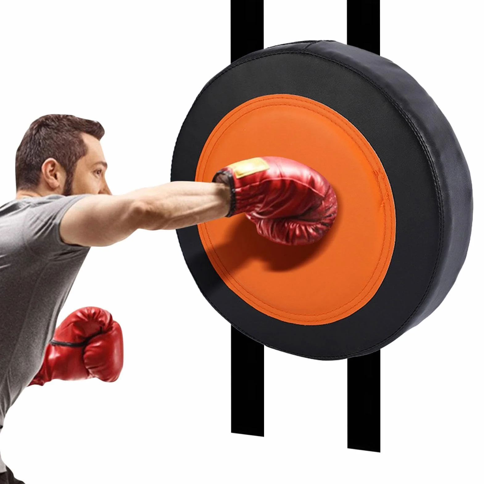 Almohadilla de Boxeo de Pared de Cuero PU - Punzón de Objetivo de Enfoque Ajustable para Entrenamiento de Boxeo y Taekwondo