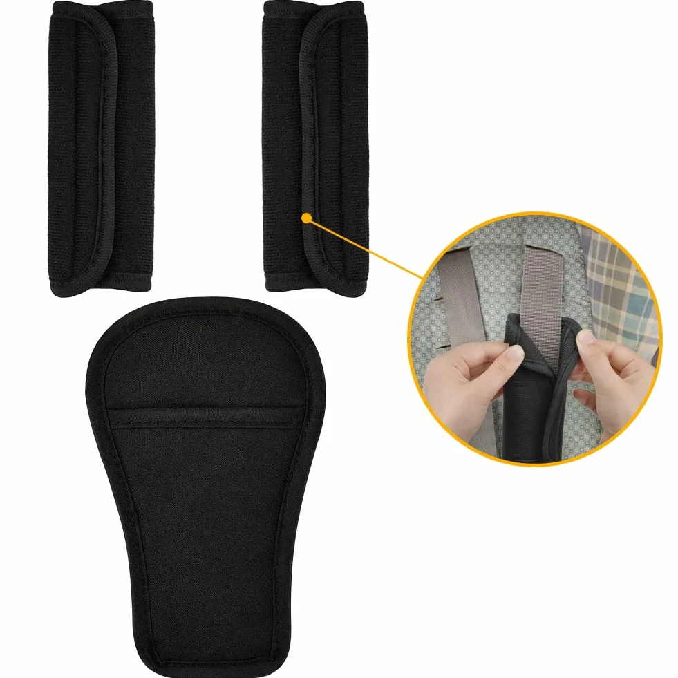 AOMIG Protector Cinturon Coche Niños, 3pcs Almohadilla Cinturon Seguridad Entrepierna