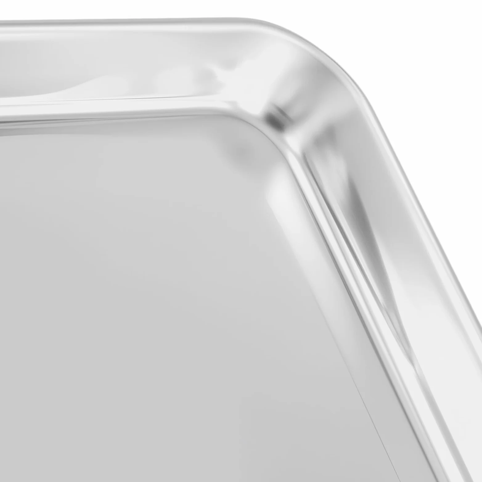 LEXININ 6 bandejas rectangulares antiadherentes de acero inoxidable para cocinar y servir, 31,5 x 24,5 x 2,5 cm