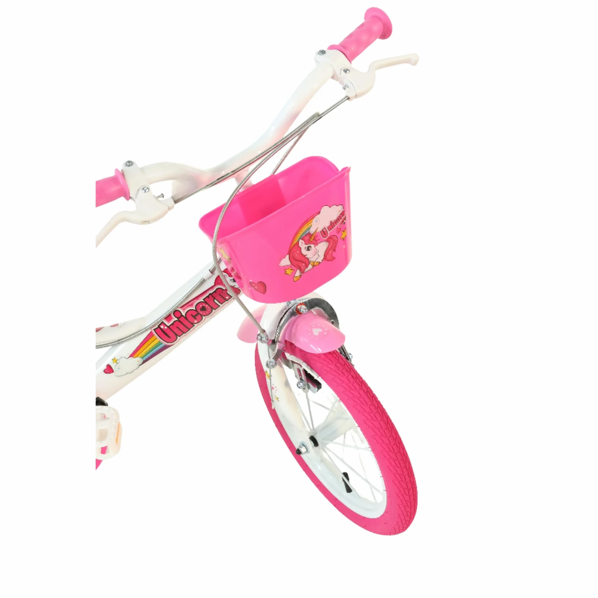 Dino Bikes 144R-UN Unicorn Bicicleta 35,6 cm Blanco Rosa