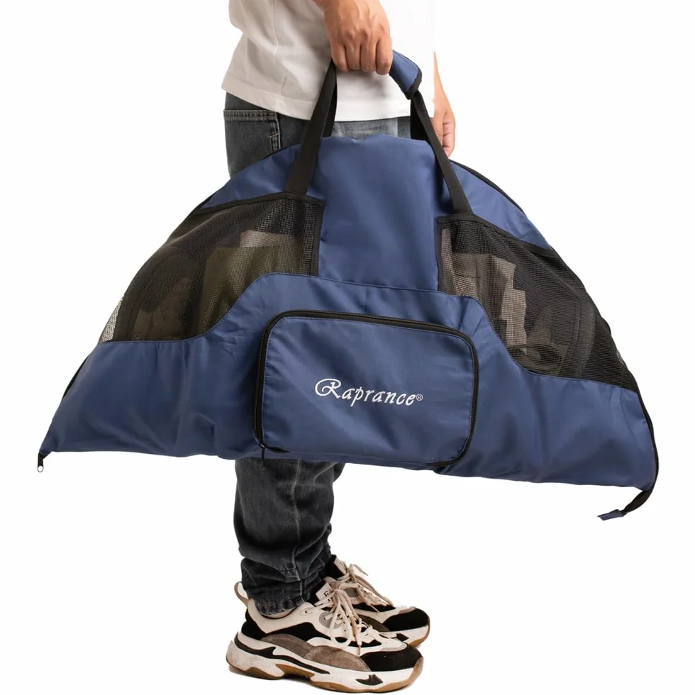 Raprance Bolsa de vadeador, cambiador con ventilación de malla, organizador plegable de equipo al aire libre para pesca y caza