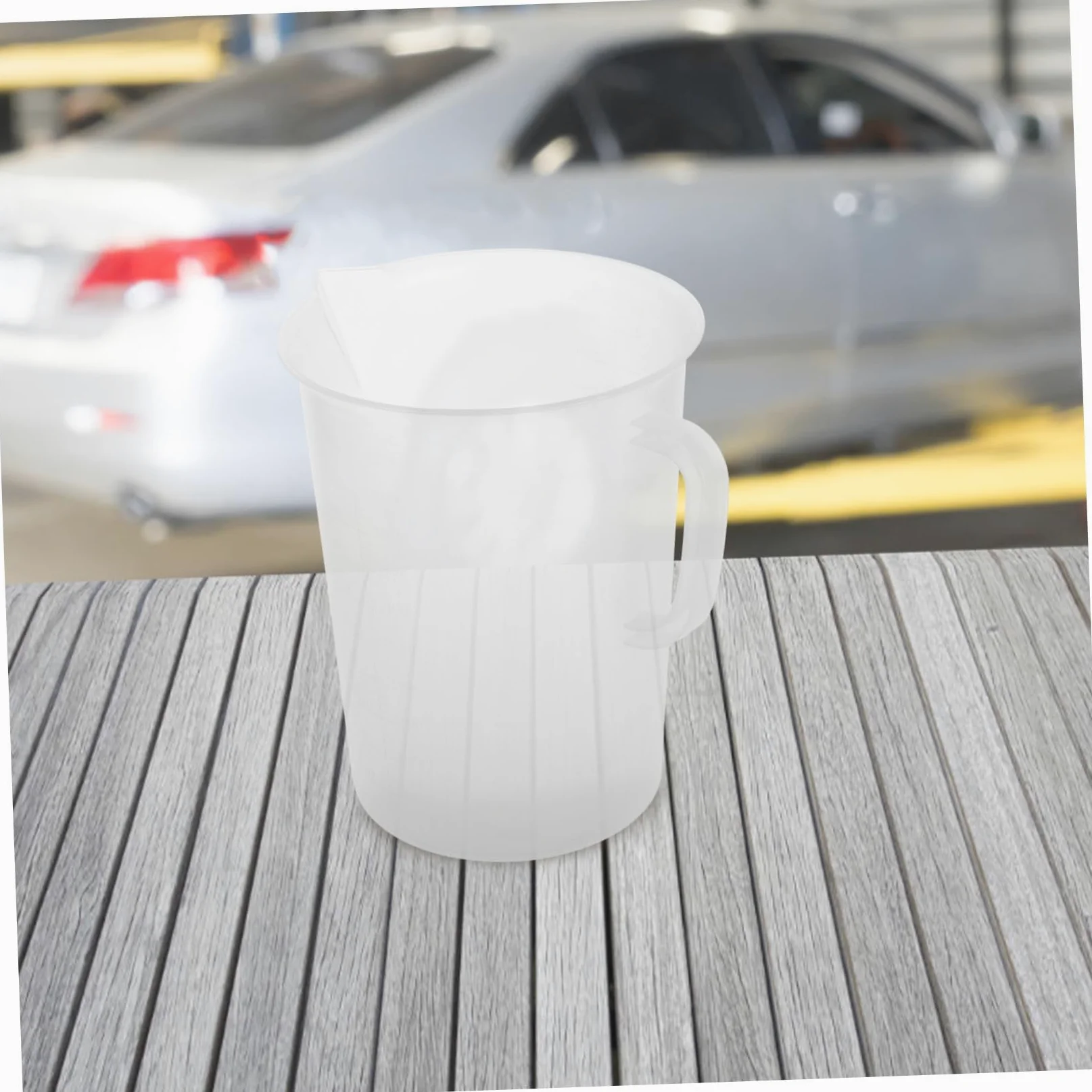 Vaso Medidor Grande De Plástico 5000 Ml Con Asas Para Aceite Motor Graduado Para Taller Mecánico Uso Automotriz Herramienta Precisa De Medición
