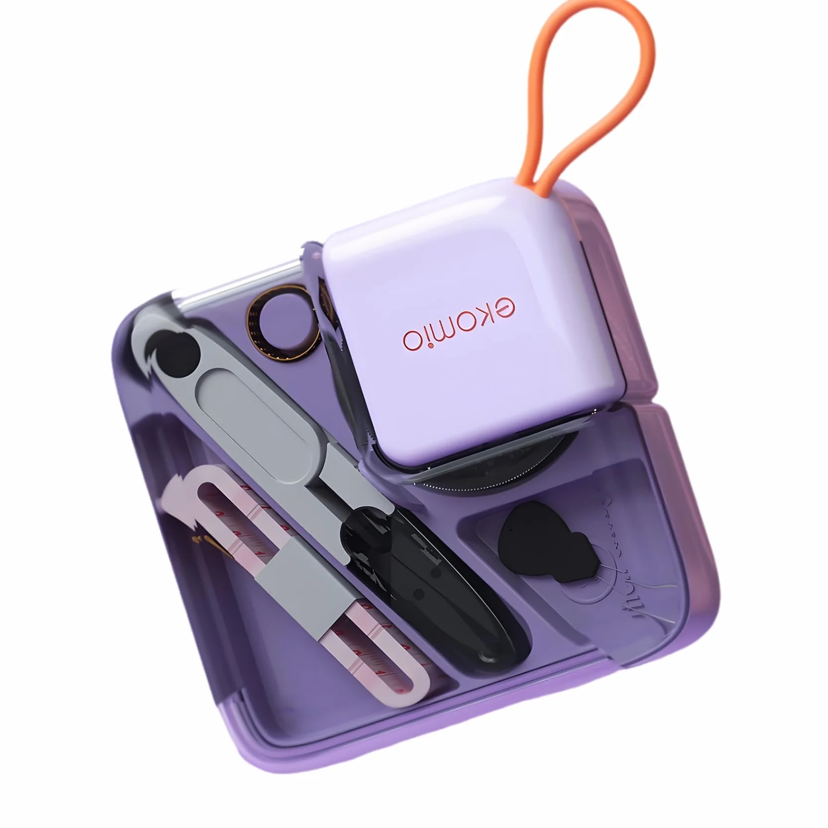Kit de costura, kit de aguja e hilo con suministros de costura de viaje y accesorios para adultos, niños, principiantes con tijeras, dedal de agujas de coser, hilo, cinta métrica, etc. (morado)