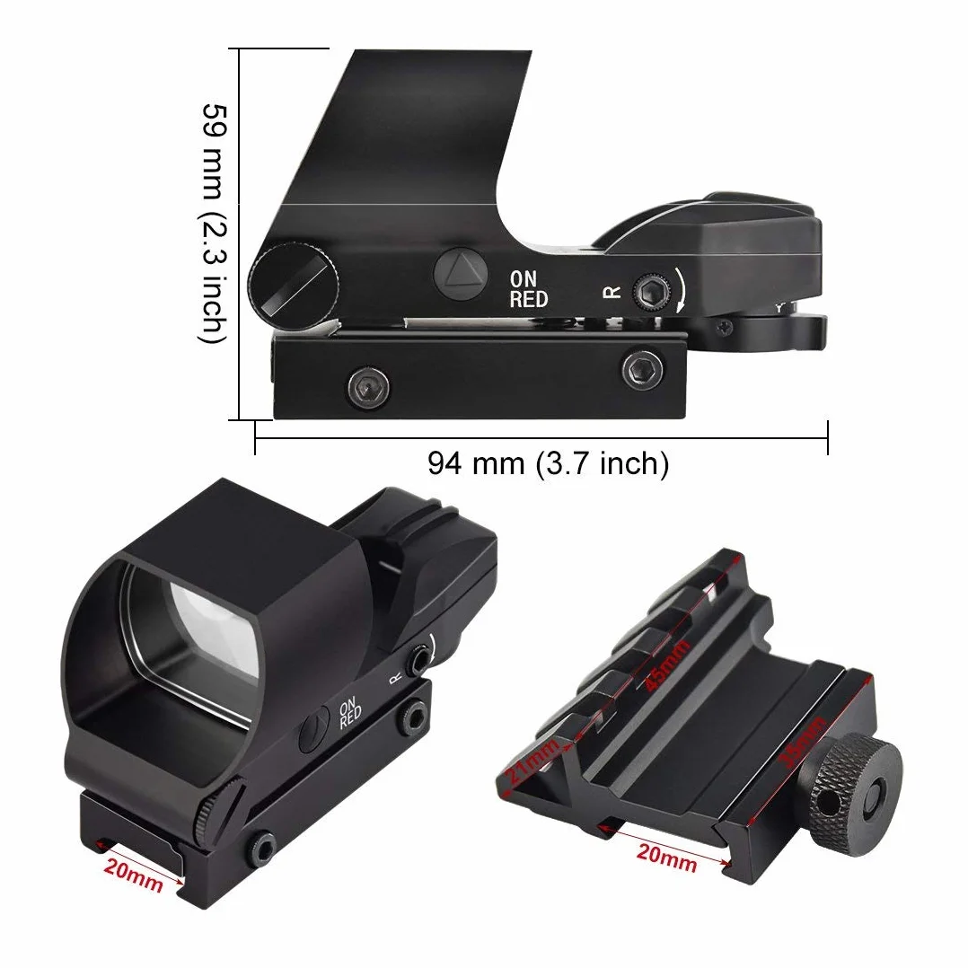 Feyachi RD-20 Mira de Punto Rojo para Airsoft Deportivo
