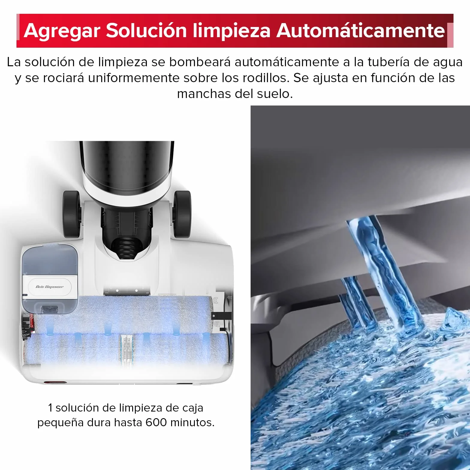 roborock Dyad Pro Aspiradora sin Cable en seco y húmedo, 17000pa Aspirador Escoba de Secado automático y autolimpieza con aplicación Inteligente y Tanques de Agua duales, para Suelos Duros