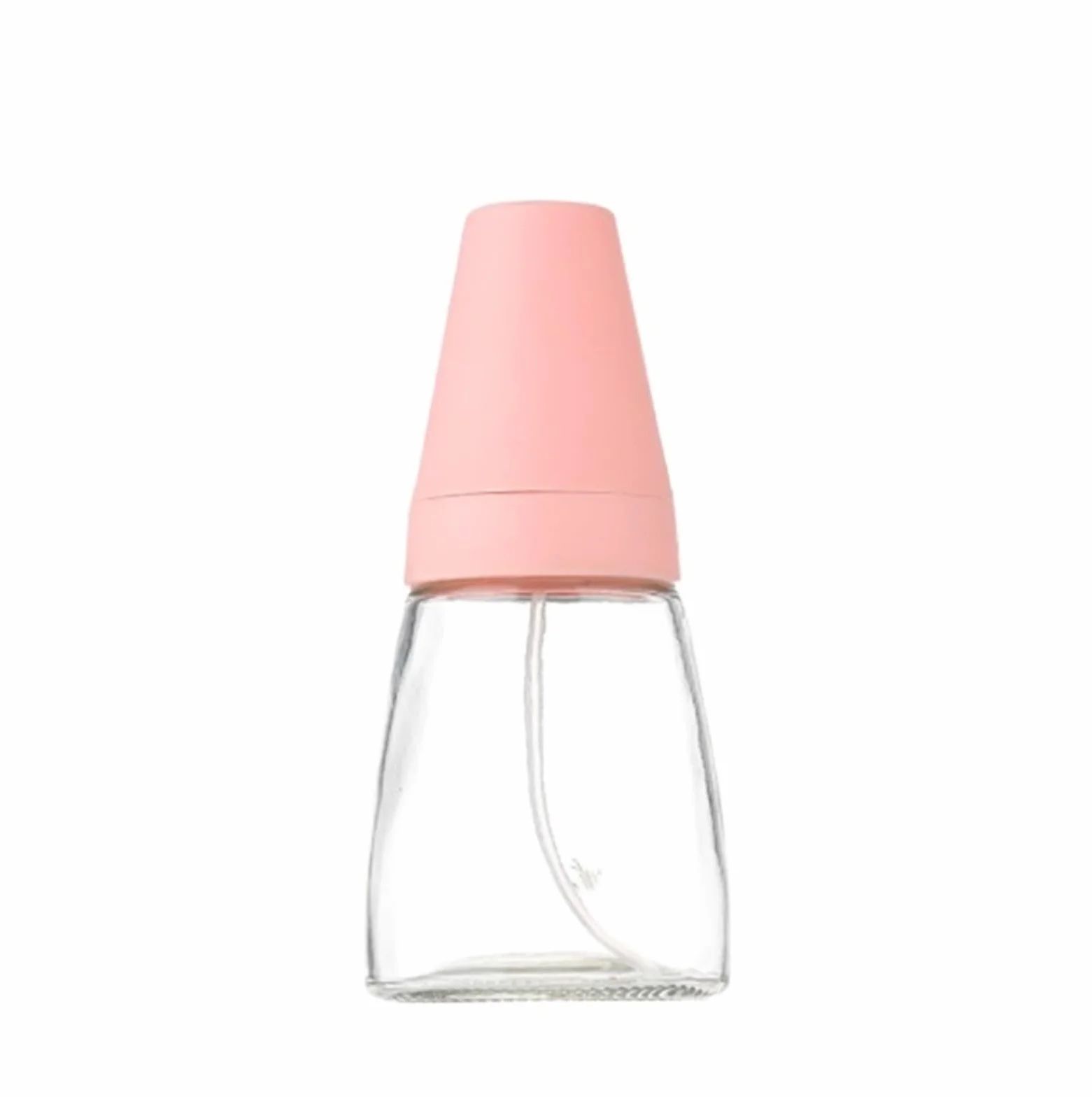 Dispensador de Aceite y Vinagre Rociador De Aceite Vidrio Con Tapa, Apto For Ensaladas, Asados ​​y Horneados Jarra de Aceite(Pink)