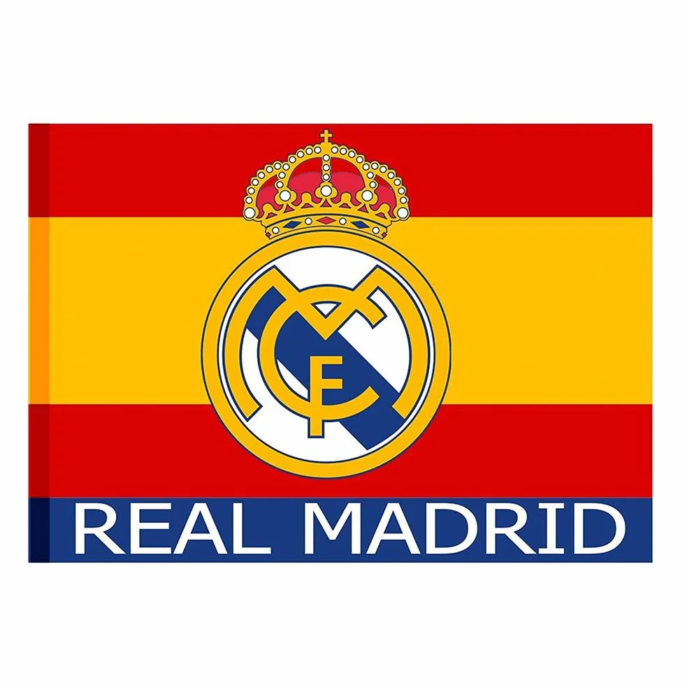 Bandera Gorro Bufanda Oficiales de Fútbol Equipación Oficial Regalo Equipo RMadrid