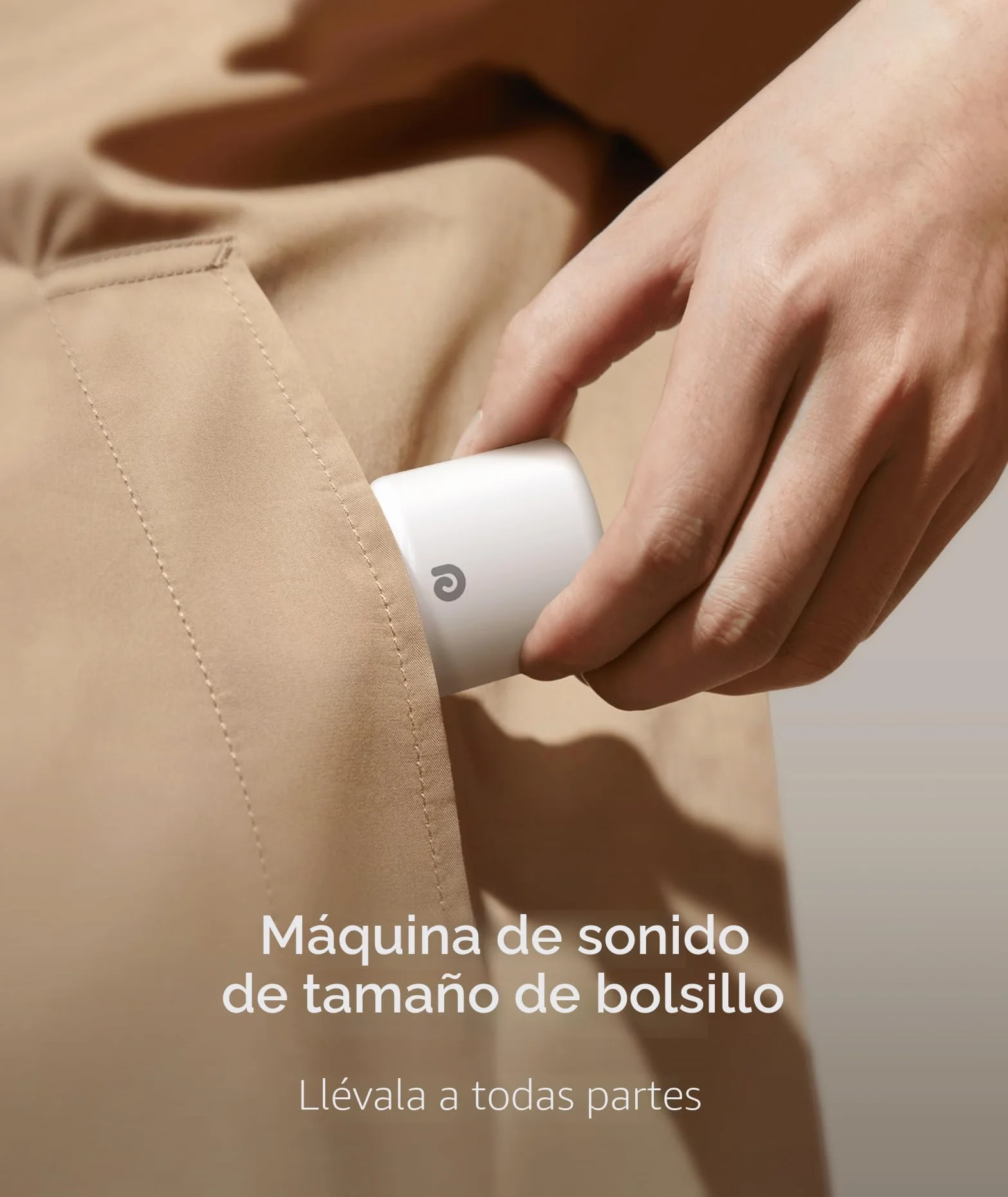 Dreamegg Pocket Sleep 1 Mini Máquina Ruido Blanco Portátil Recargable 16 Sonidos