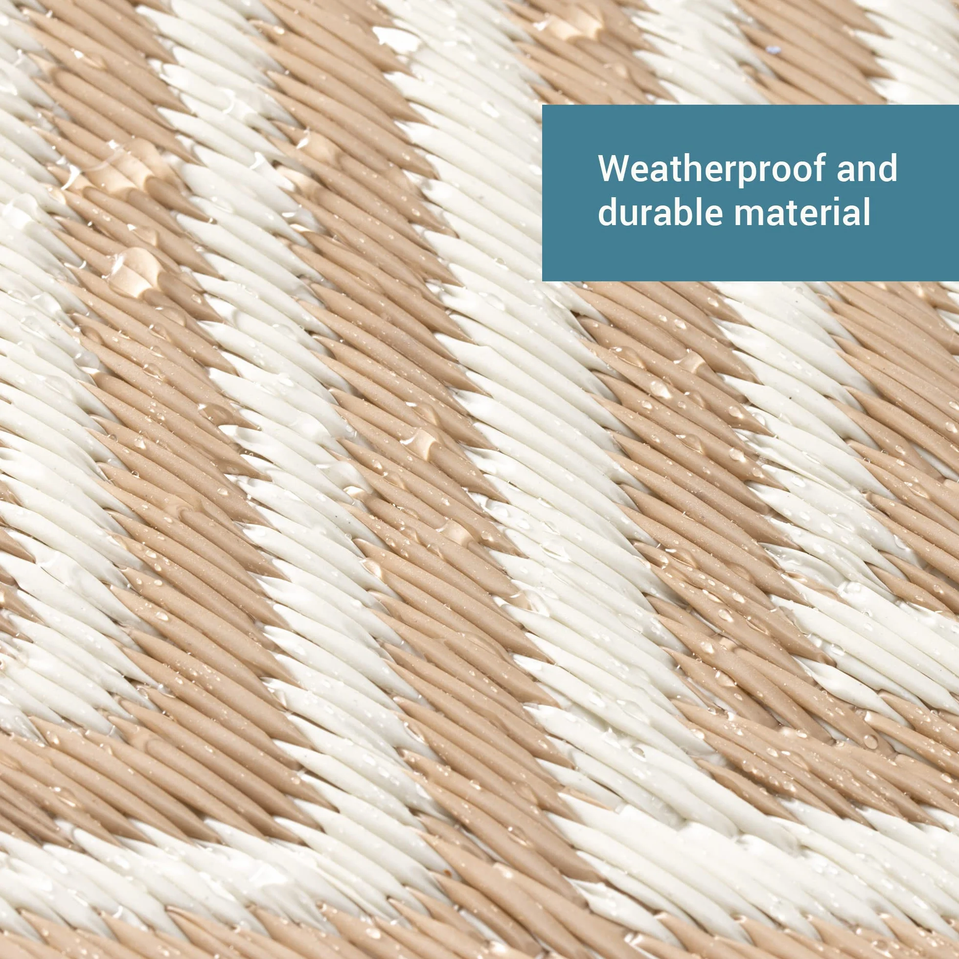 JEMIDI Alfombra para Exteriores 180 x 120 cm - Alfombra de Polipropileno para Exterior jardín terraza balcón - Resistente a la Intemperie y Lavable