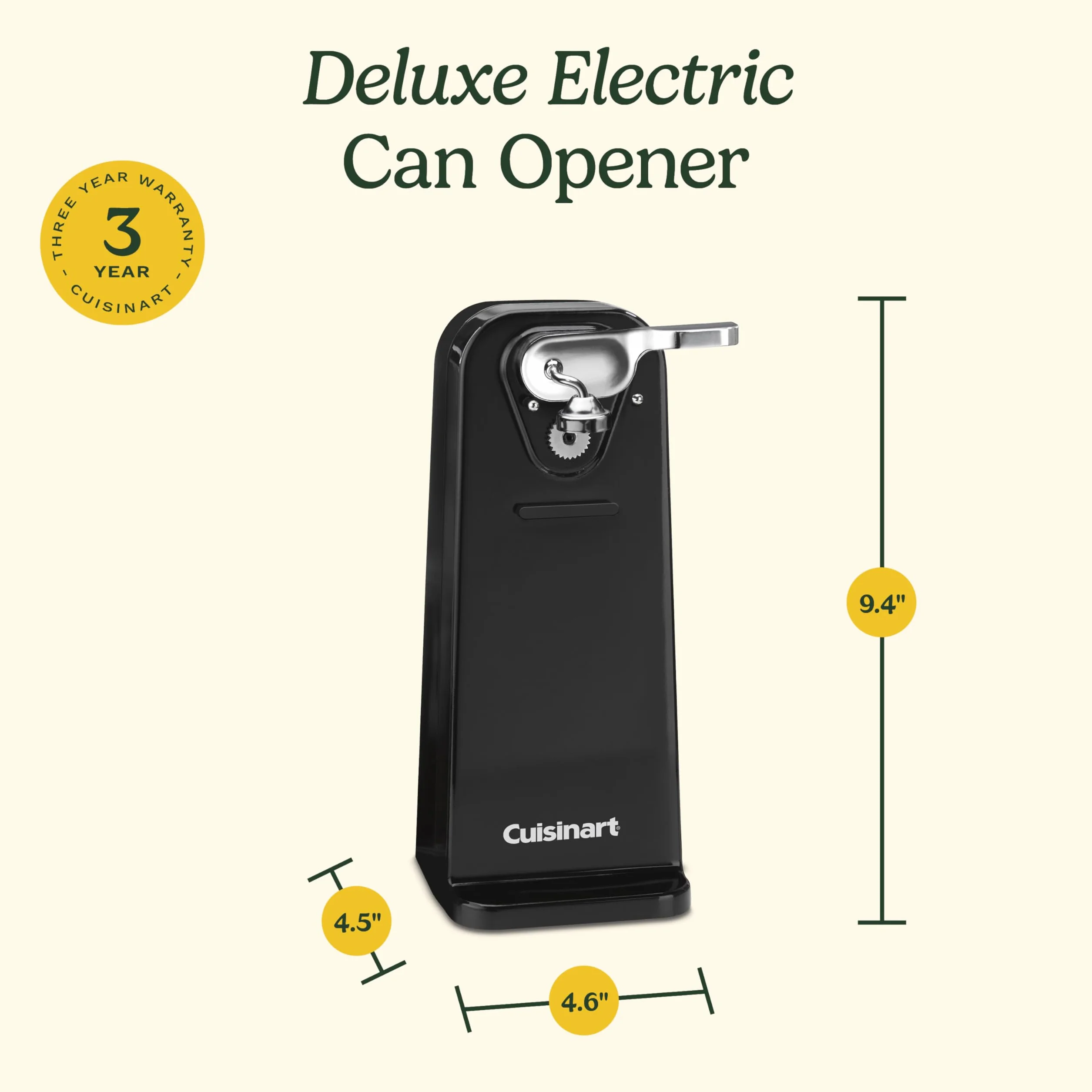 Cuisinart cco-50bkn Deluxe eléctrico abrelatas, negro