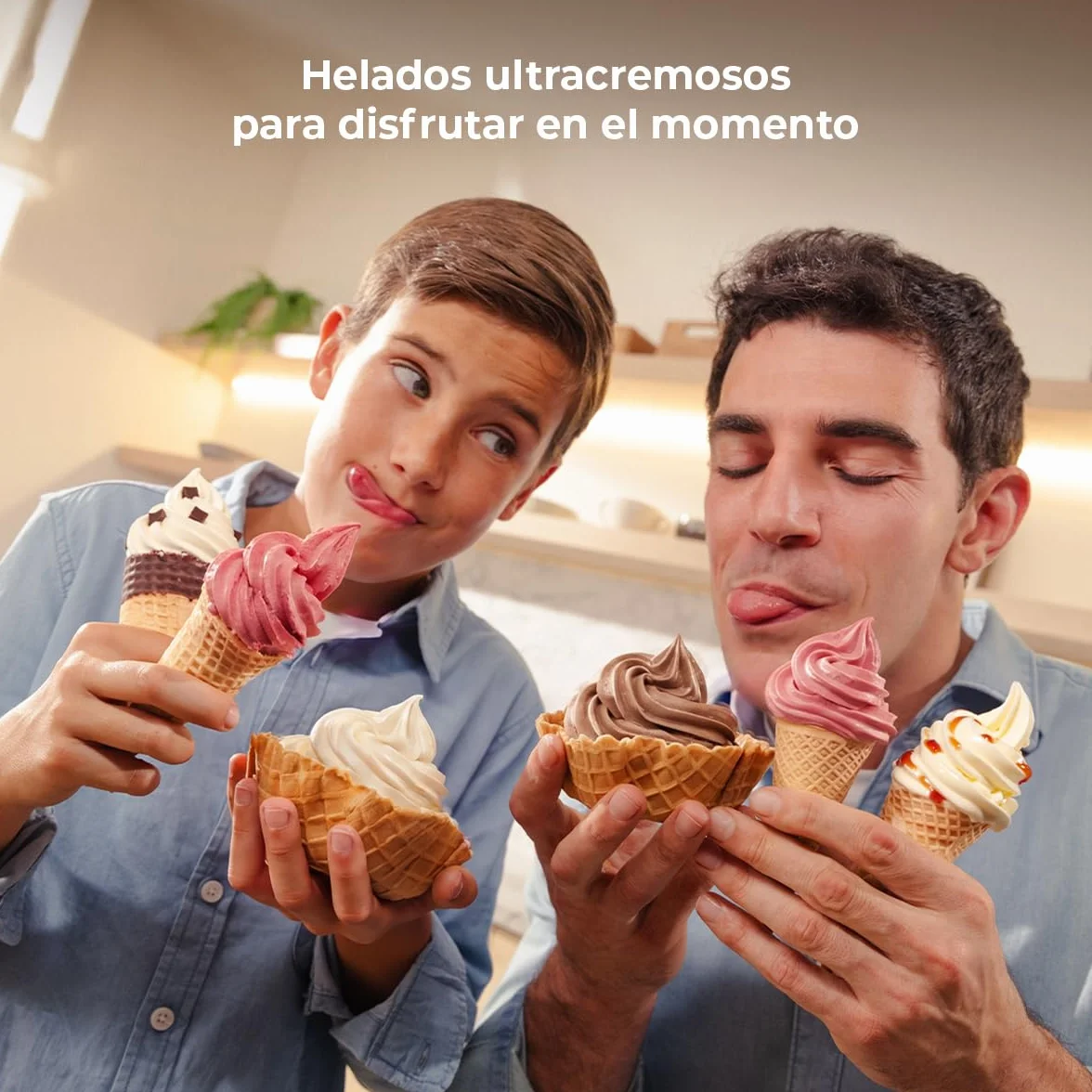 Cecotec Máquina de Granizados - Heladera - 1,5L - Twist&Ice Cream B. 210W, Control Táctil, 9 Modos Automáticos, Refrigeración sin Precongelar, Boquilla sin Goteo, Refrescos Caseros al Momento