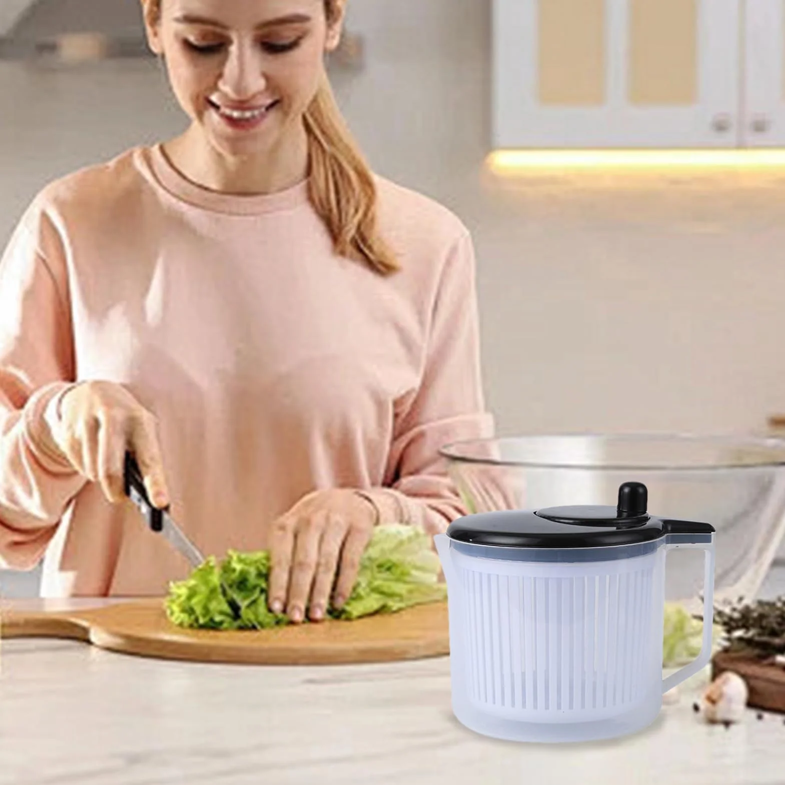 centrifugadoras, Deshidratador Multifuncional de Frutas y Verduras con colador for Preparar ensaladas, Ideal for la Cocina