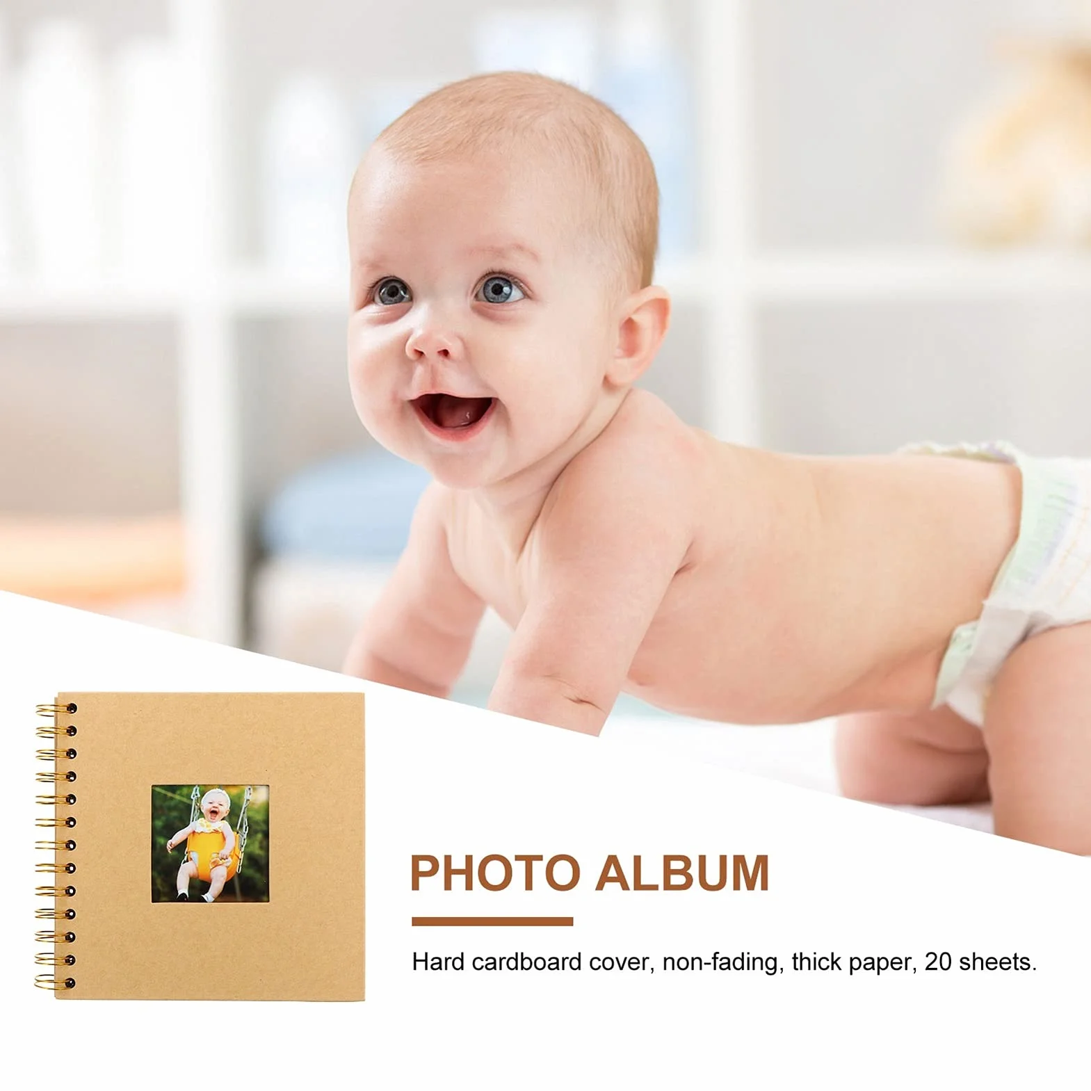 Álbum de fotos Creative Photo Album Página Scrapbook Photo Album Memory Book Libro de visitas 20 Páginas for Aniversario Boda Viajar Baby Shower, etc. Album Fotos (Color : Negro)