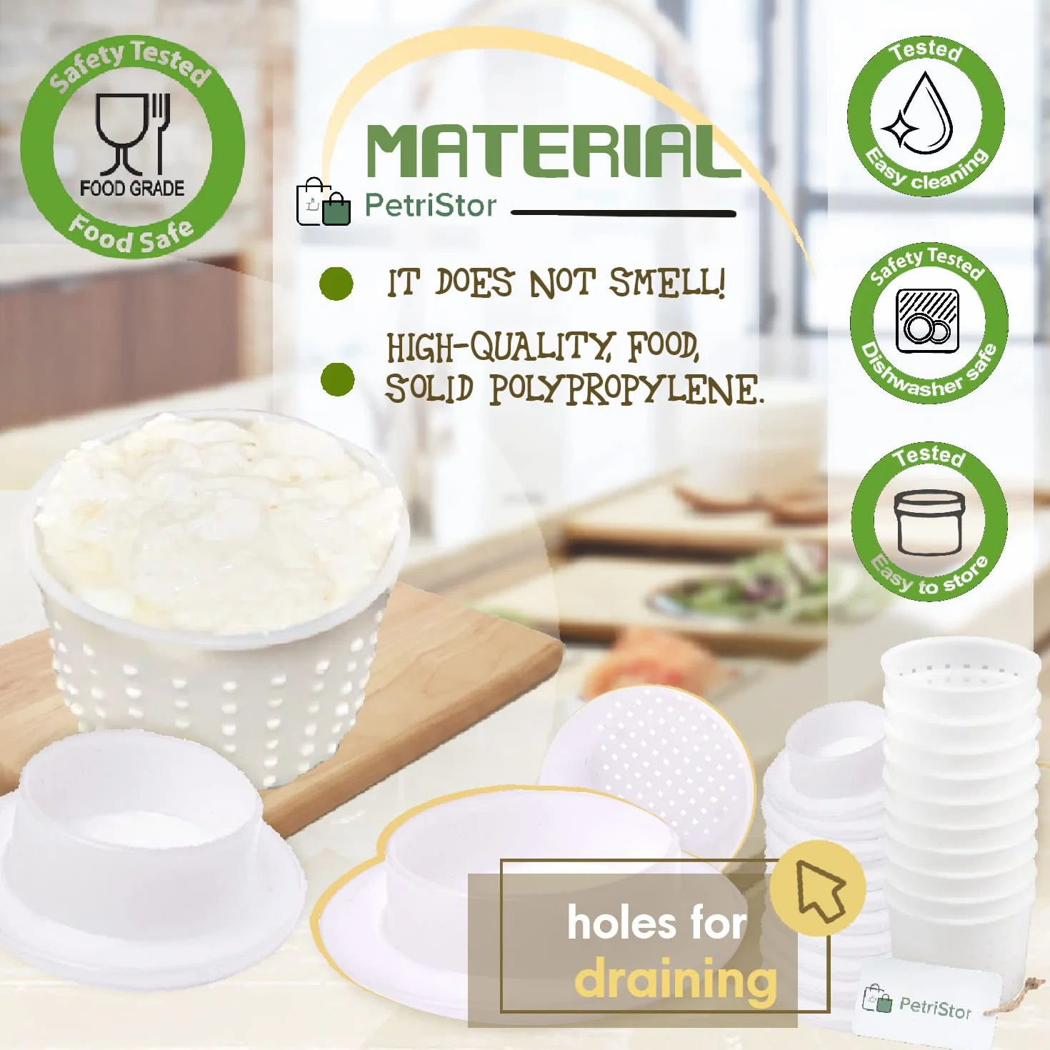 Moldes de queso pequeño Kit cesta para hacer queso cheddar 300 ml