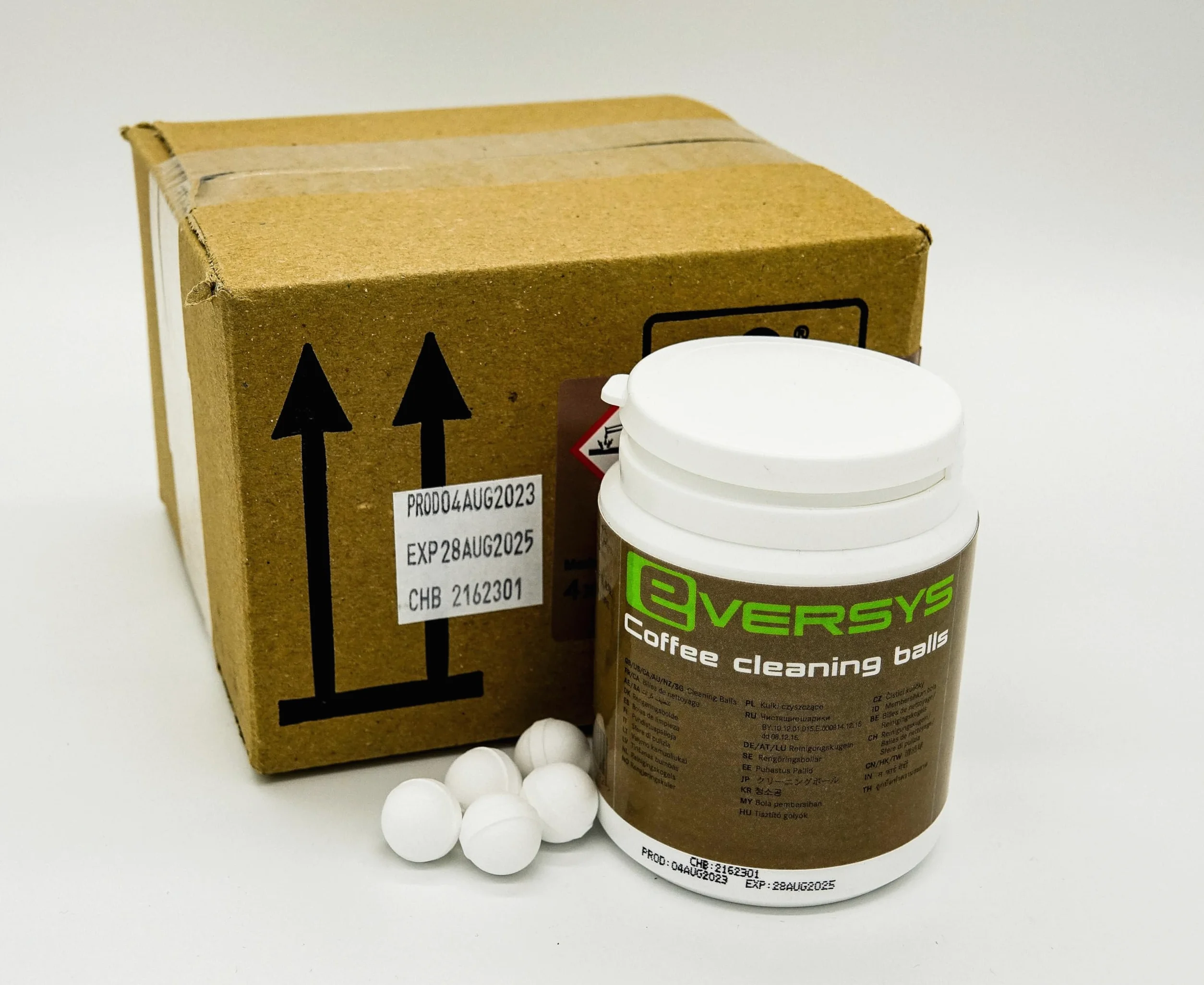 Eversys - Bolas de Limpieza Limpia Cafetera para e2 e4 e6 Cameo shotmaster, 62 unidades