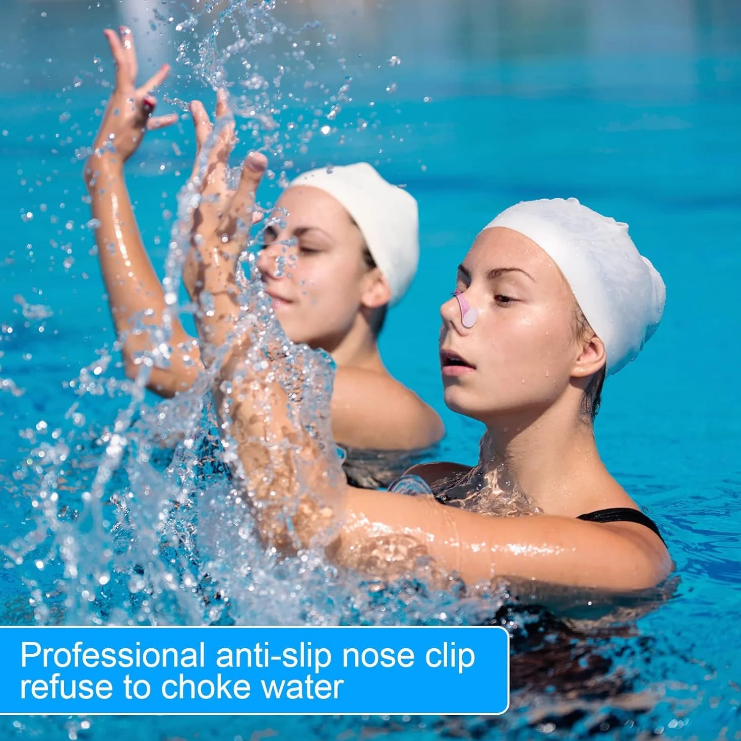 Pinzas de Nariz para Natación, 4 Piezas Silicona Impermeable Clip para Nadar