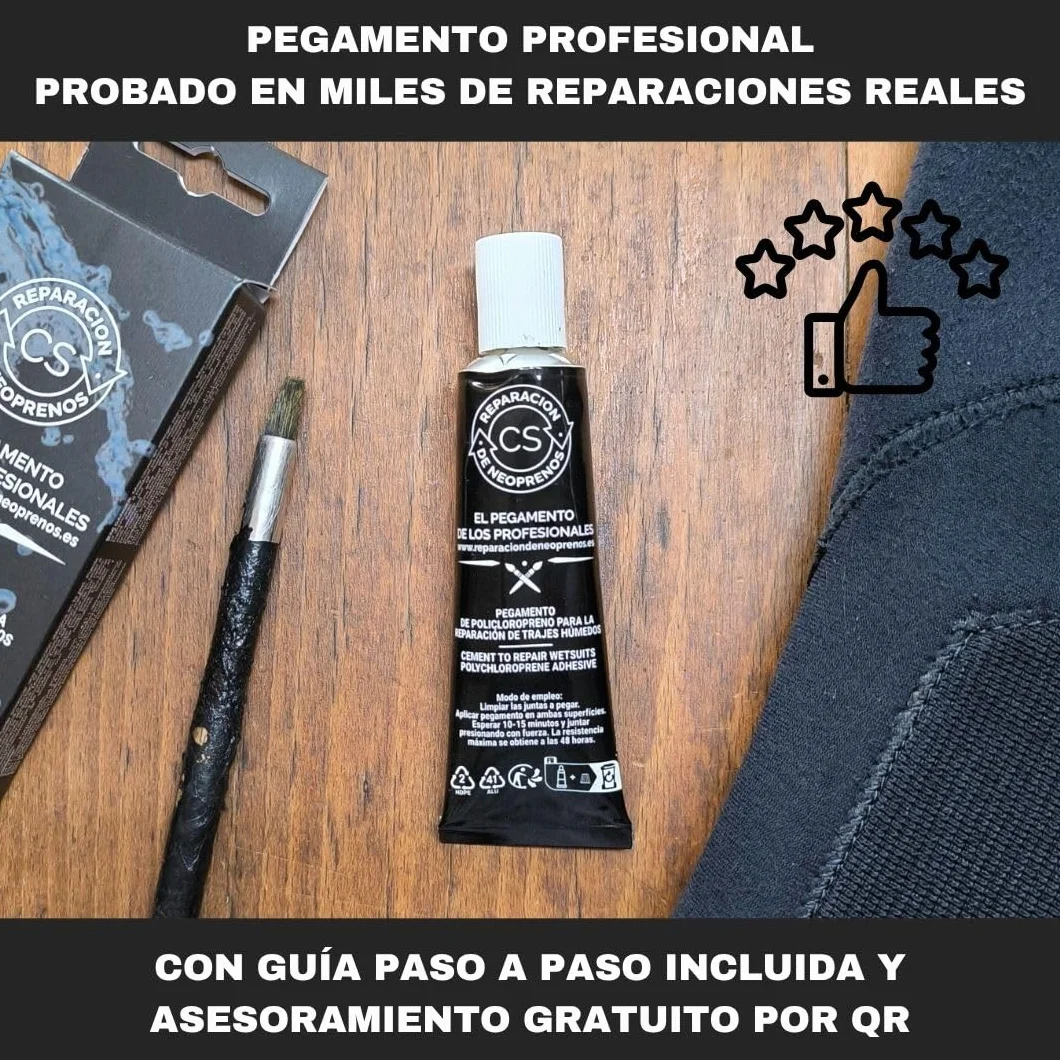 Pegamento neopreno profesional 2×30 g adhesivo impermeable reparación trajes surf buceo triatlón rápida duradera flexible