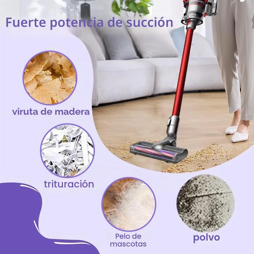 Cepillo eléctrico compatible con Dyson V6 DC58 DC59 DC62 DC72 DC74 SV04 SV06 SV09, piezas de repuesto de cabezal limpiador de accionamiento directo, boquilla de turbina para Dyson V6, cepillo turbo