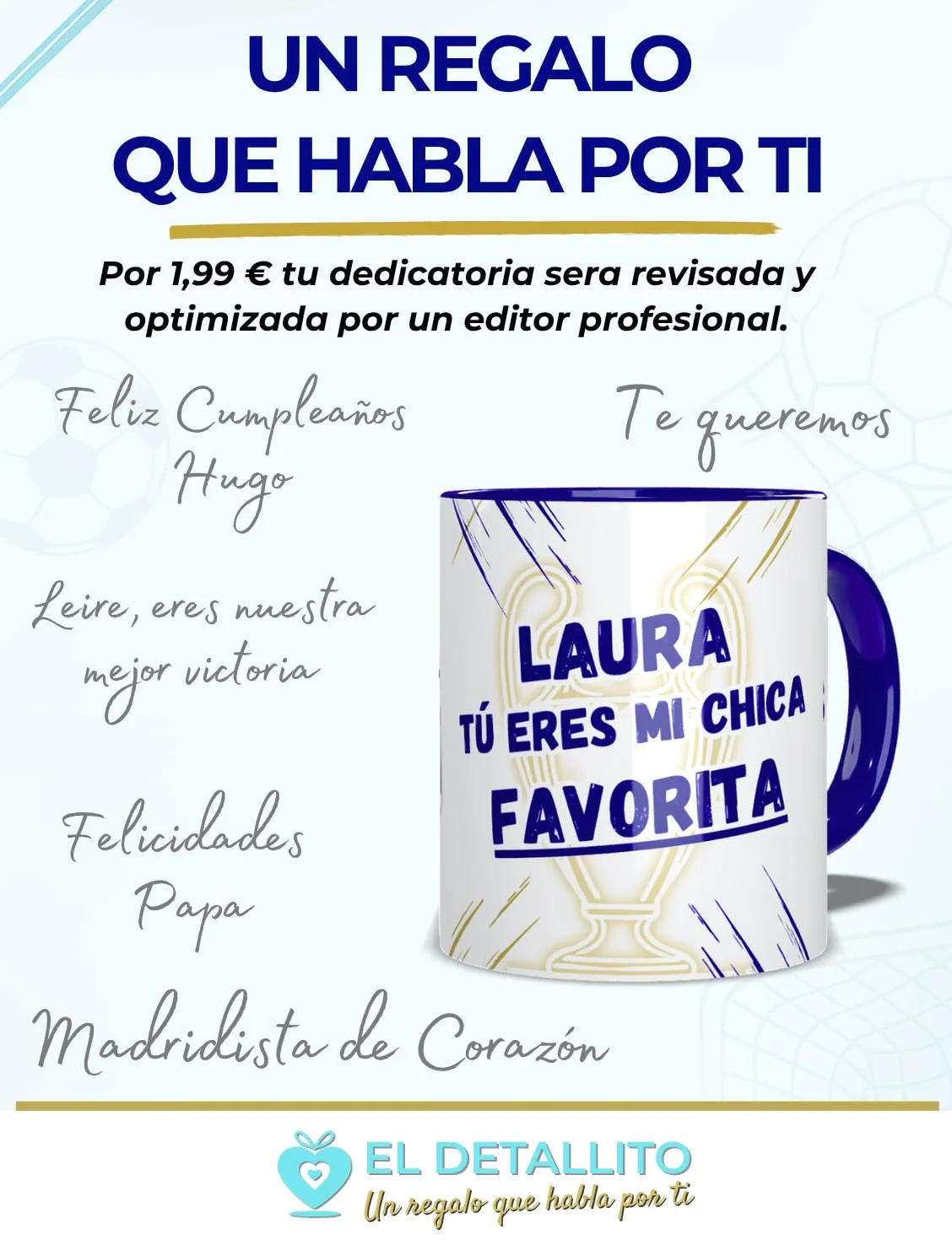 Taza Madrid Personalizada Nombre Número Dedicatoria Regalo Fútbol Original Niños Cumpleaños Apta Microondas