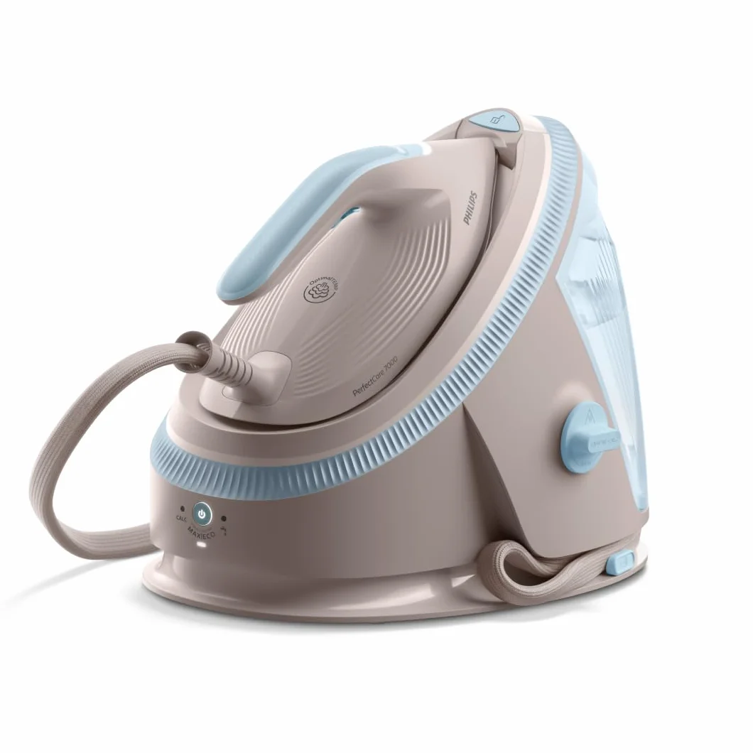 Philips PerfectCare Serie 7000 Centro de Planchado - Golpe de Vapor 600g, Presión 8,5 Bar, OptimalTEMP, Suela SteamGlide Elite, Depósito Extraíble 1,5L, Planchado Vertical, Easy De-Calc (PSG7200/60)