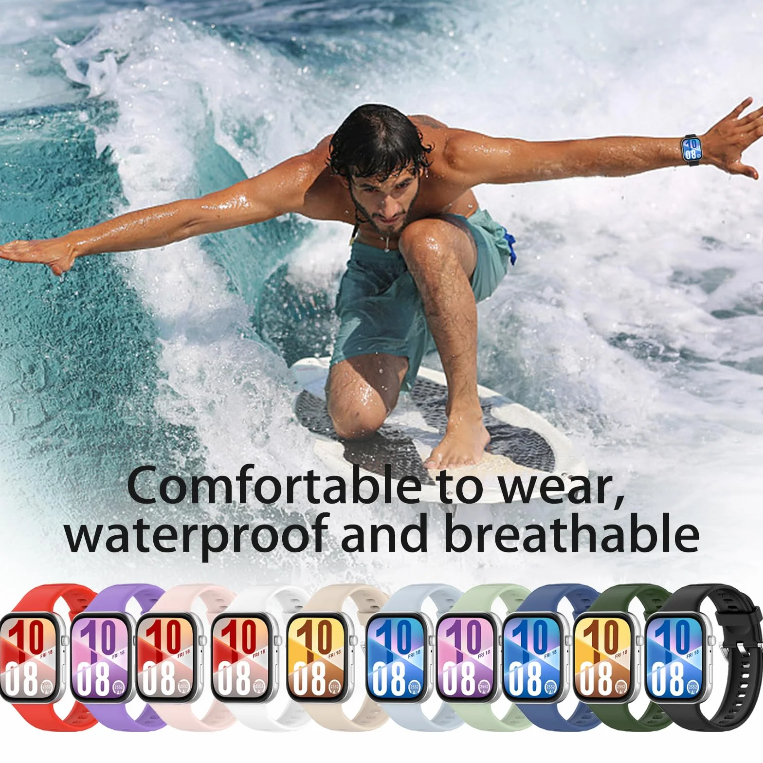 Pulsera Compatible para Huawei Watch Fit 5/5 Pro / 4/4 Pro / 3 Correa Silicona Repuesto Mujer Hombre Recambio Sport Band
