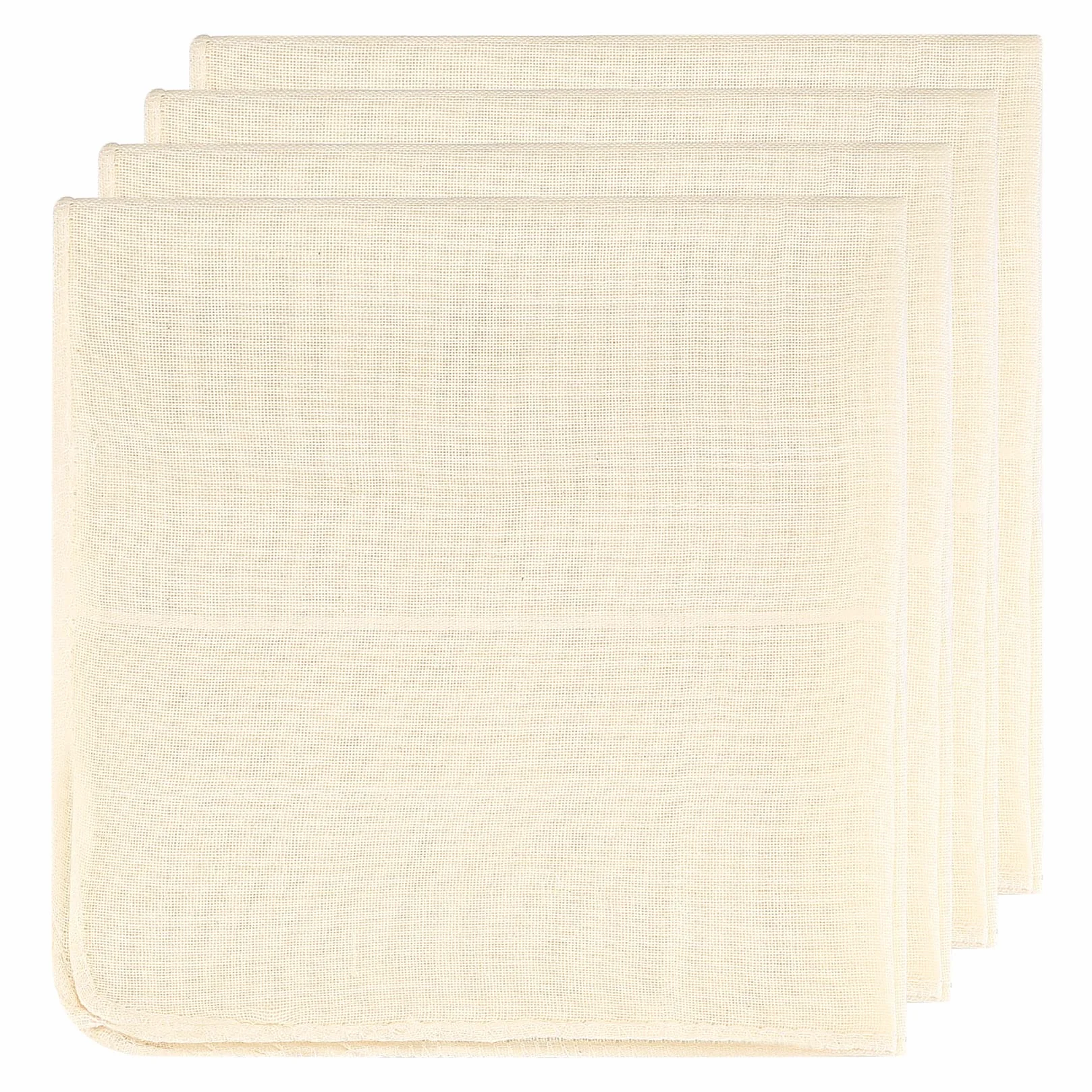 4 Piezas Telas Filtrantes Reutilizable, Paños de Muselina para Cocinar, 50 x 50 cm Tela para Queso de Algodón, Filtro de Algodón para Colar Leche de Almendras, Zumos, Batidos de Frutas