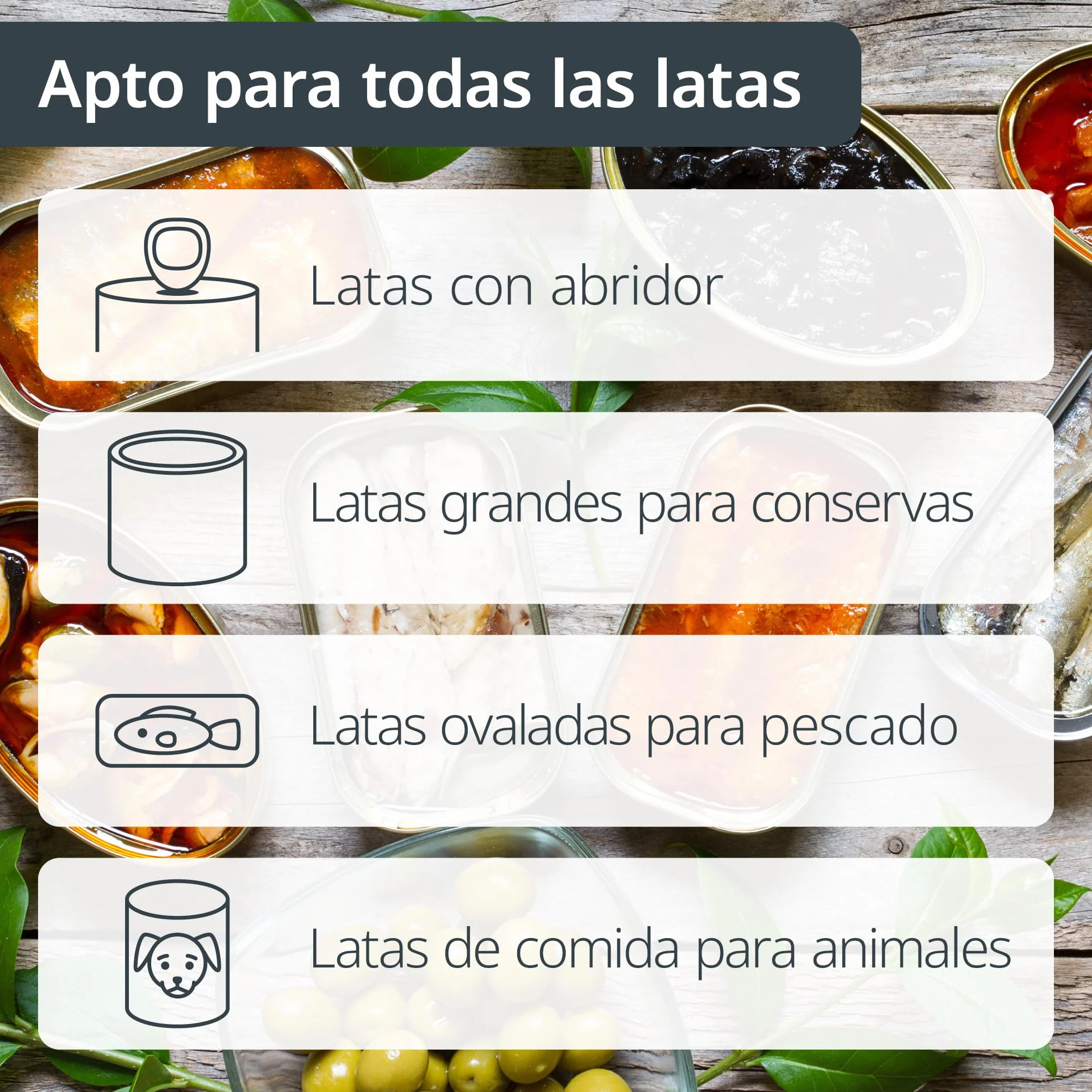 ADE Abrelatas eléctrico | abridor de botes sin esfuerzo | perfecto para personas mayores | práctico abridor de latas con imán y gancho | sin bordes afilados | pilas incluidas