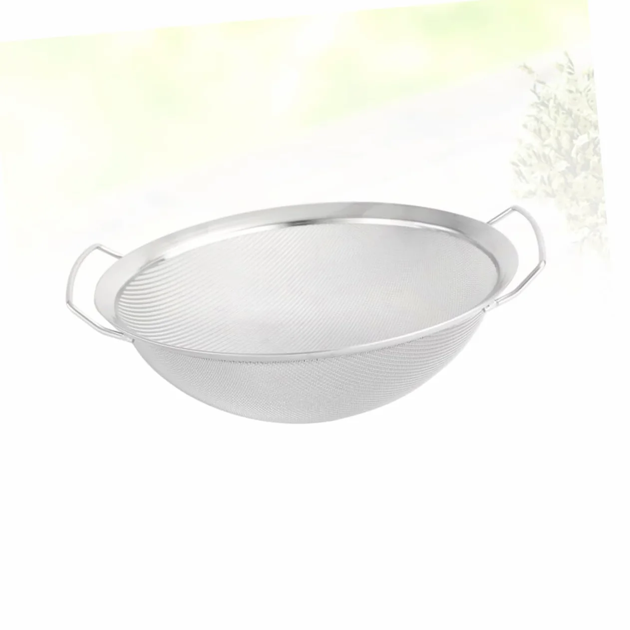 Colador Adecuado para Enjuagar y Escurrir Alimentos para Arroz y Verduras de Malla de Acero Inoxidable Cesta Resistente Doble Drenaje para Cocina y Hogar