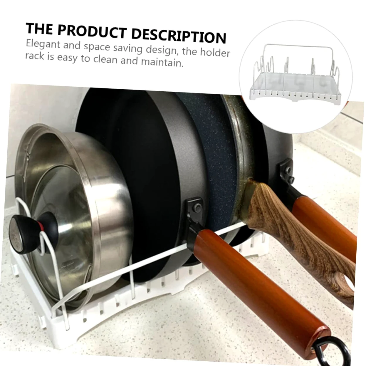 TOPBATHY Soporte Ajustable Para Tapas De Ollas Estante Para Utensilios Diseño Elegante