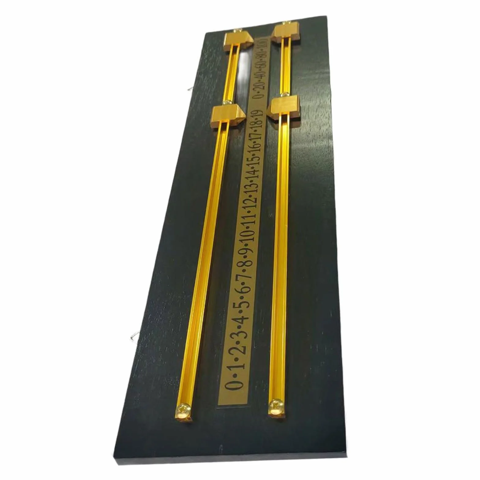 Madera maciza Billar Marcador 45x15x1cm Manual Slide Counter Pool Snooker Negro