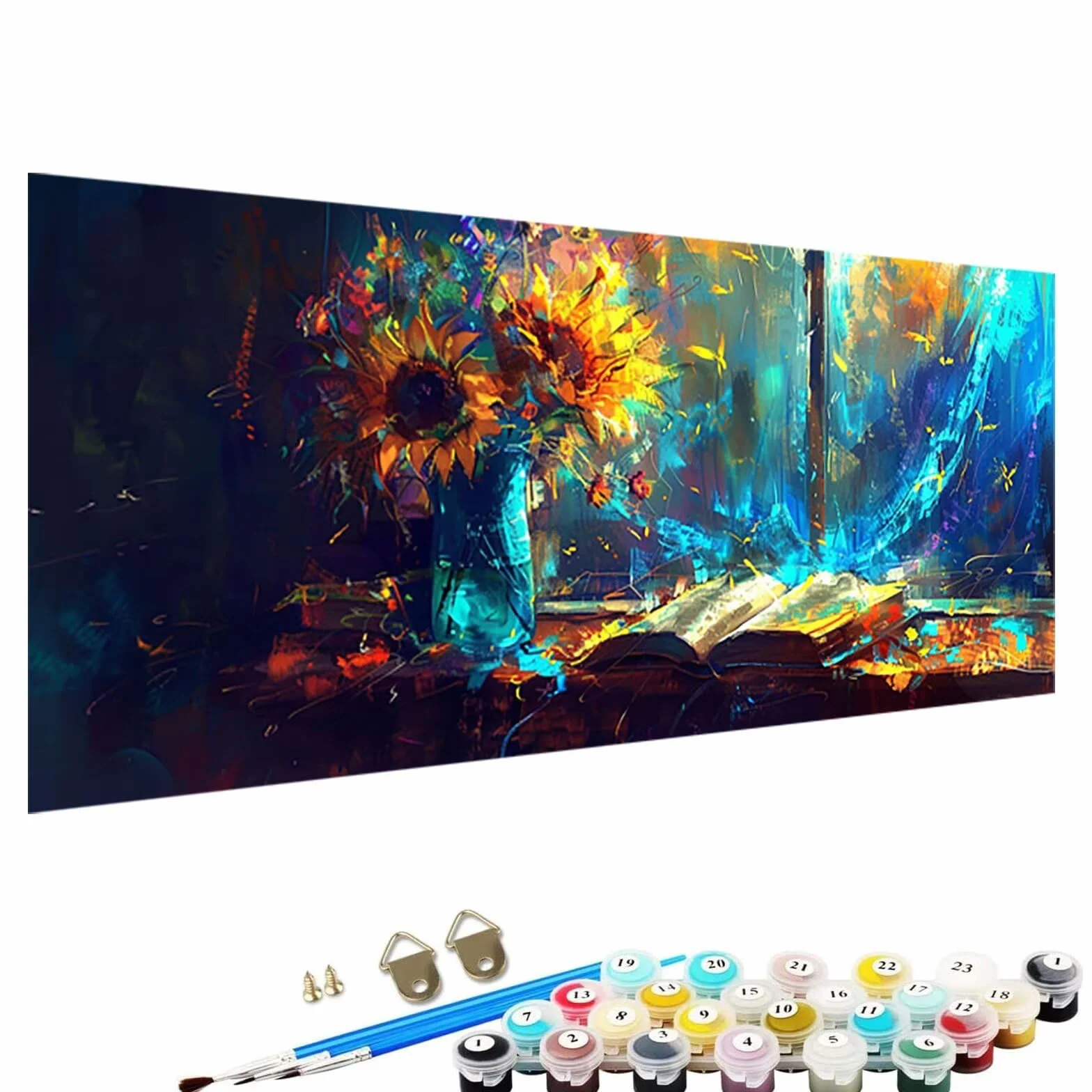 YALNSENN Pintura por Números para Niños y Adultos, Pintar Numeros Adultos Libro Creativo Manualidades Kit para Niños y Niñas 6+ Años, 60x120cm Flor, Cuadro Pintar por Numeros X-R-N