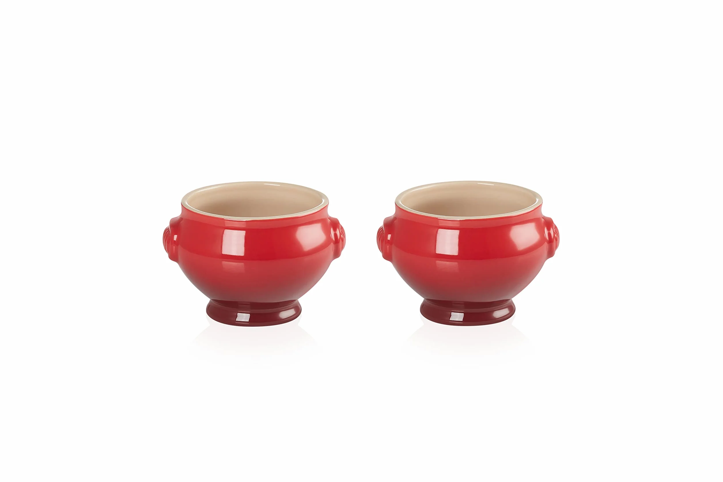 LE CREUSET Set de 2 soperas de cerámica de gres, Cereza, 91017511060000