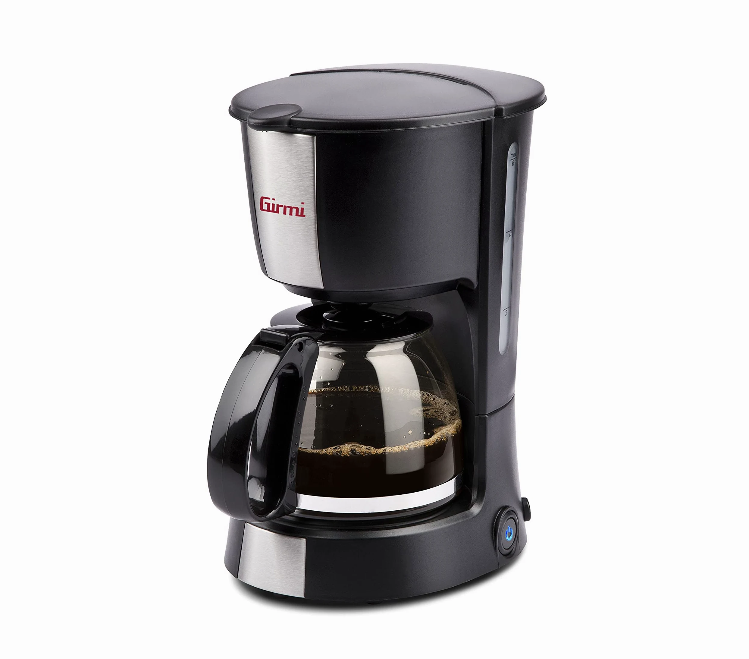 Girmi MC25 Cafetera de Goteo, 6 tazas, Filtro reutilizable, Sistema Antigoteo, Capacidad 600cc, 550W, Negro