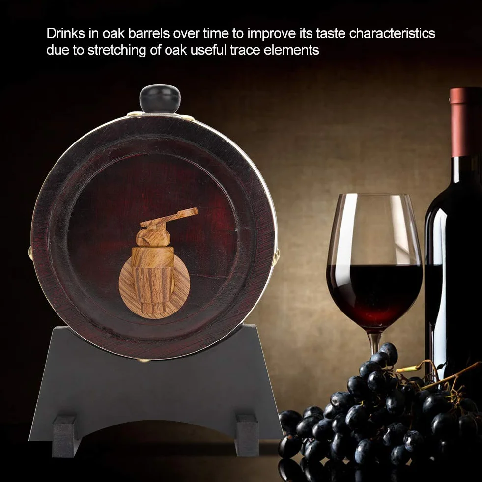 Barril de Vino de Madera de Roble, Barril de Puerto de Madera Retro, Revestimiento de Papel de Aluminio de Calidad alimentaria, Barril de Vino, Roble de Madera Vintage para Tequila(1.5L, White)