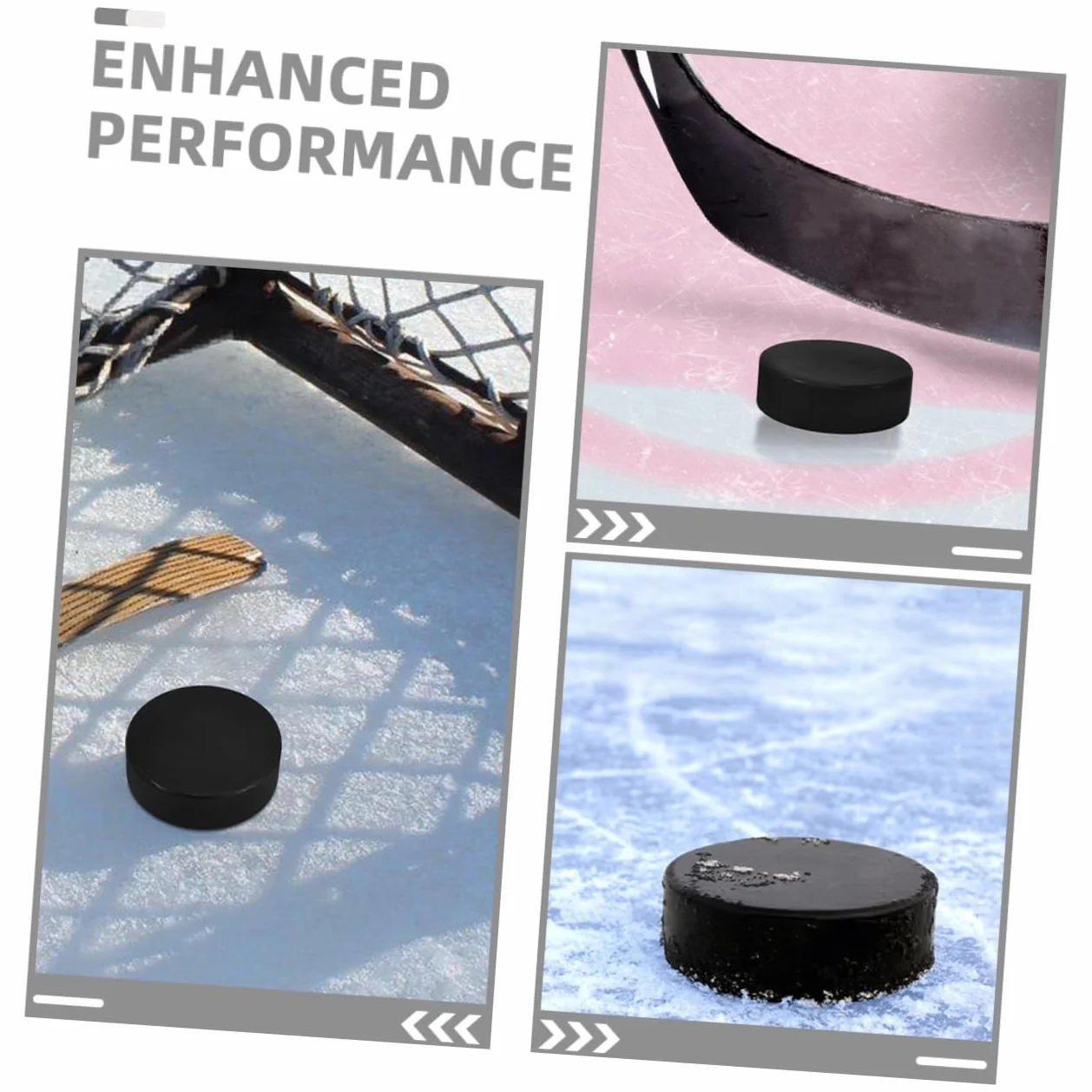 Milisten Disco de Hockey de Espuma para Hockey sobre Patines, Aire Libre, Juego Inflable, Mesa, Rodilla, Mini-Hockey Black
