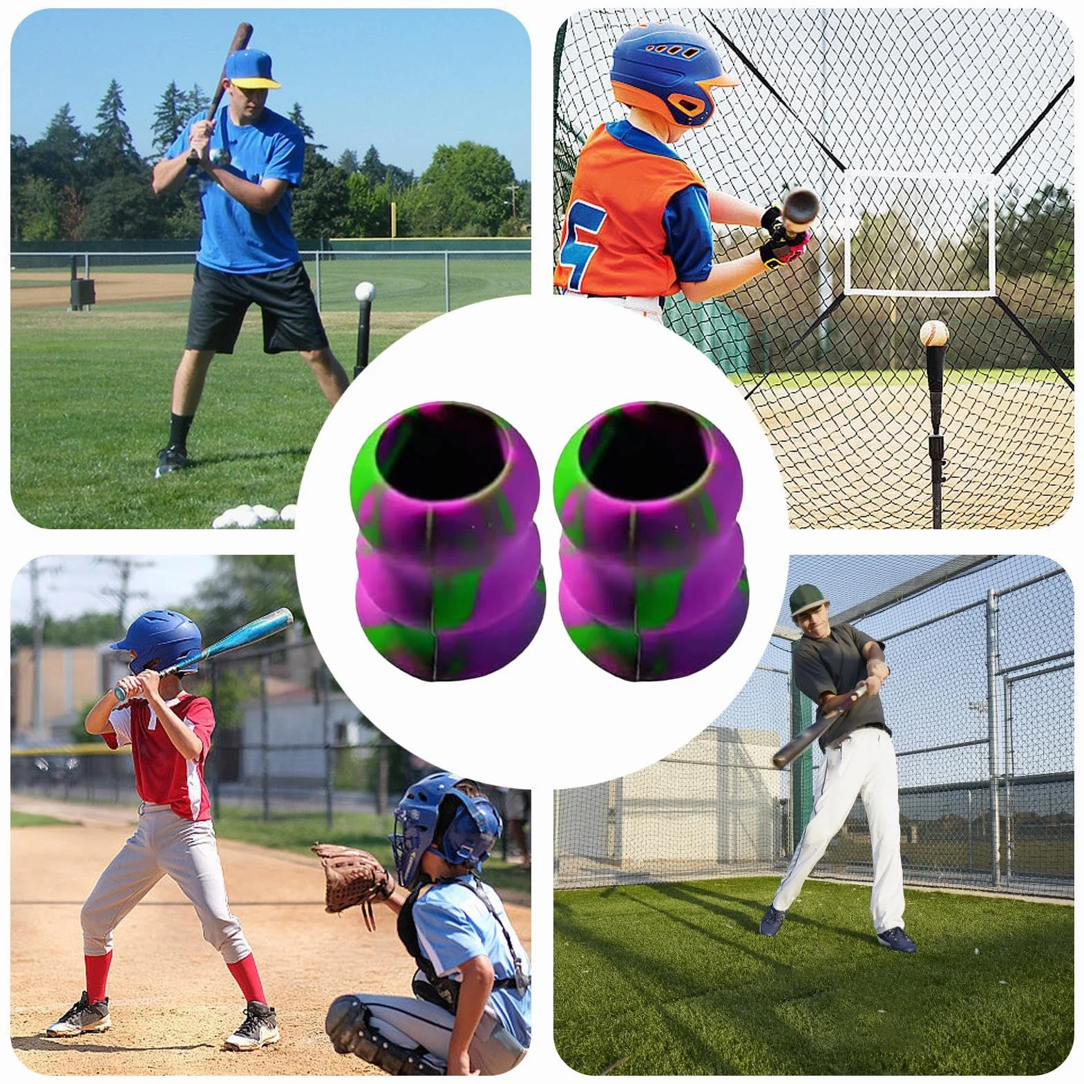 Repuesto de agarre para bate de béisbol, fundas protectoras de repuesto, agarre antideslizante de silicona
