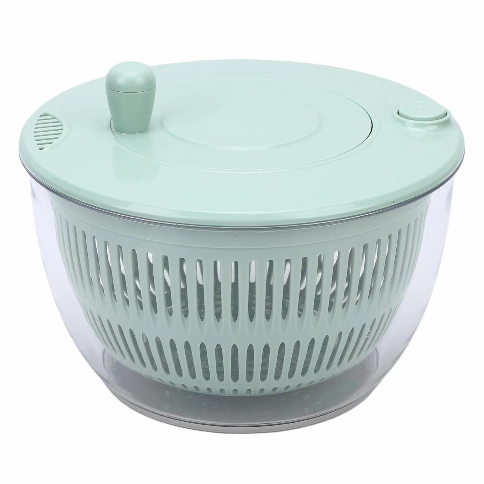 Cocoarm Ensalada Spinner ABS PP Acero Inoxidable Secador de Lechuga Lavadora de Verduras con 5 Cuchillas Ensaladora Manual de 5,3 Cuartos para Preparación de Ensaladas de Cocina Casera (GREEN)