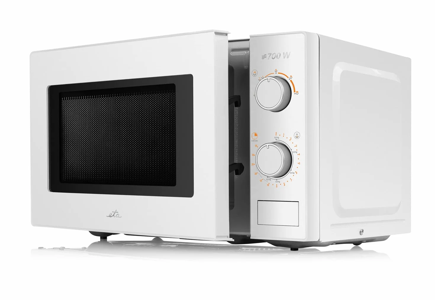 ETA Morelo Microondas I 5 Niveles I Descongelar I Calor I 700 W I Temporizador hasta 35 min I 20 litros I Blanco