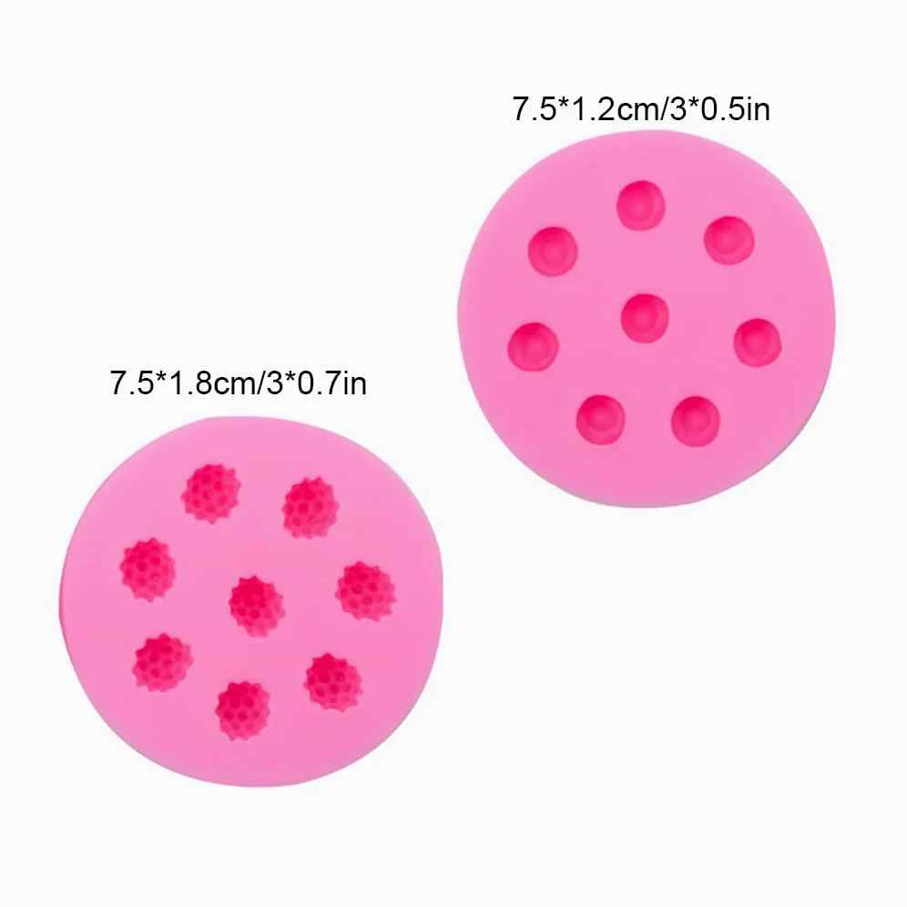 Juego de 10 moldes de silicona para chocolate, portátiles, de repuesto, con forma de fruta, para pasteles, galletas, pastelería, hogar, panadería, frambuesa