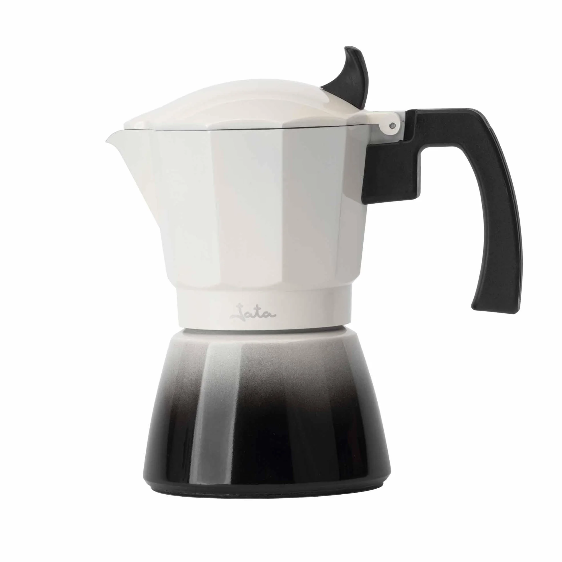 Jata Hogar HCAF2412 - Cafetera Italiana 12 Tazas para Inducción, Moka de Aluminio, Apta para Todo Tipo de Cocinas, Mango Ergonómico, Café Espresso Tradicional