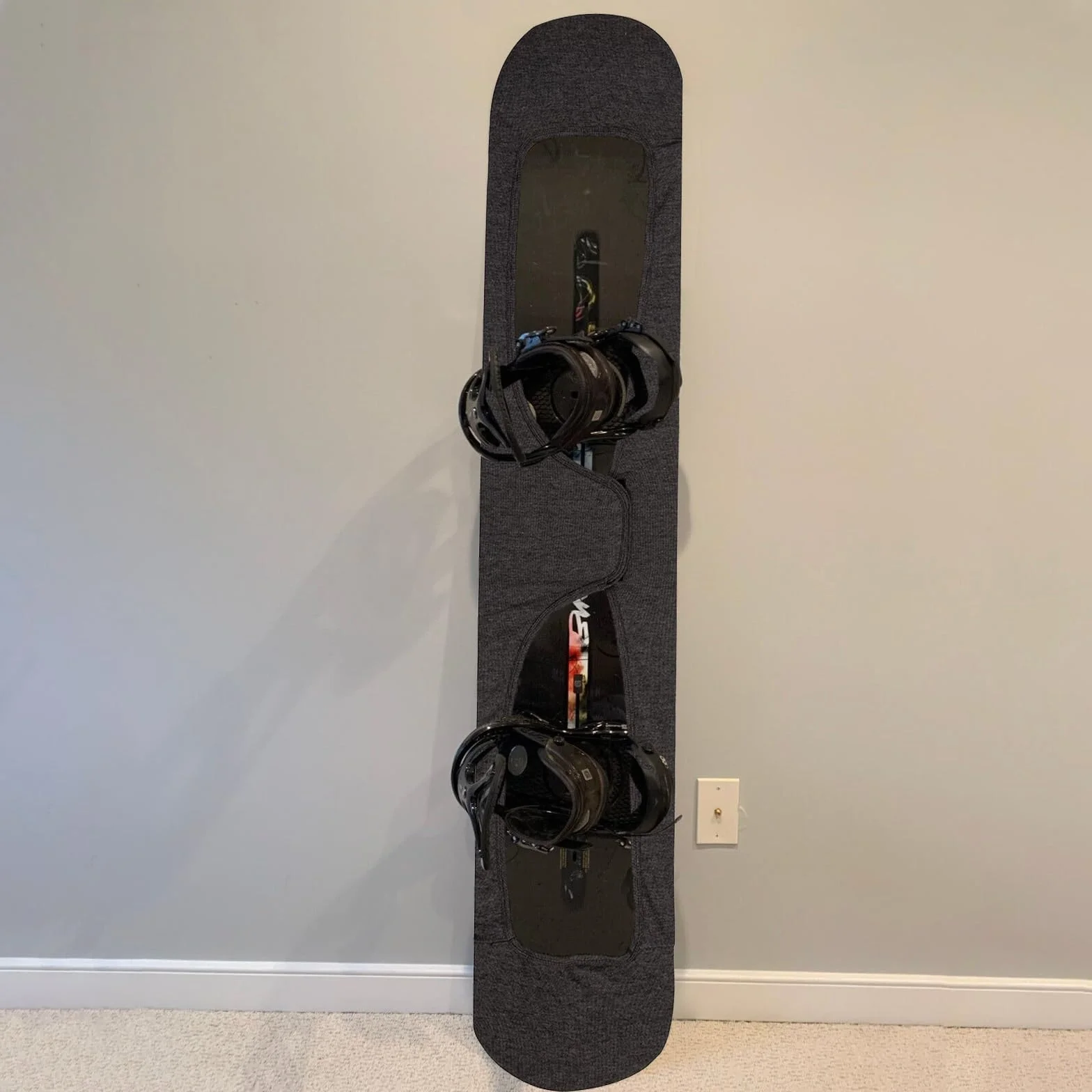Funda para snowboard con encuadernación abierta, protectora elástica