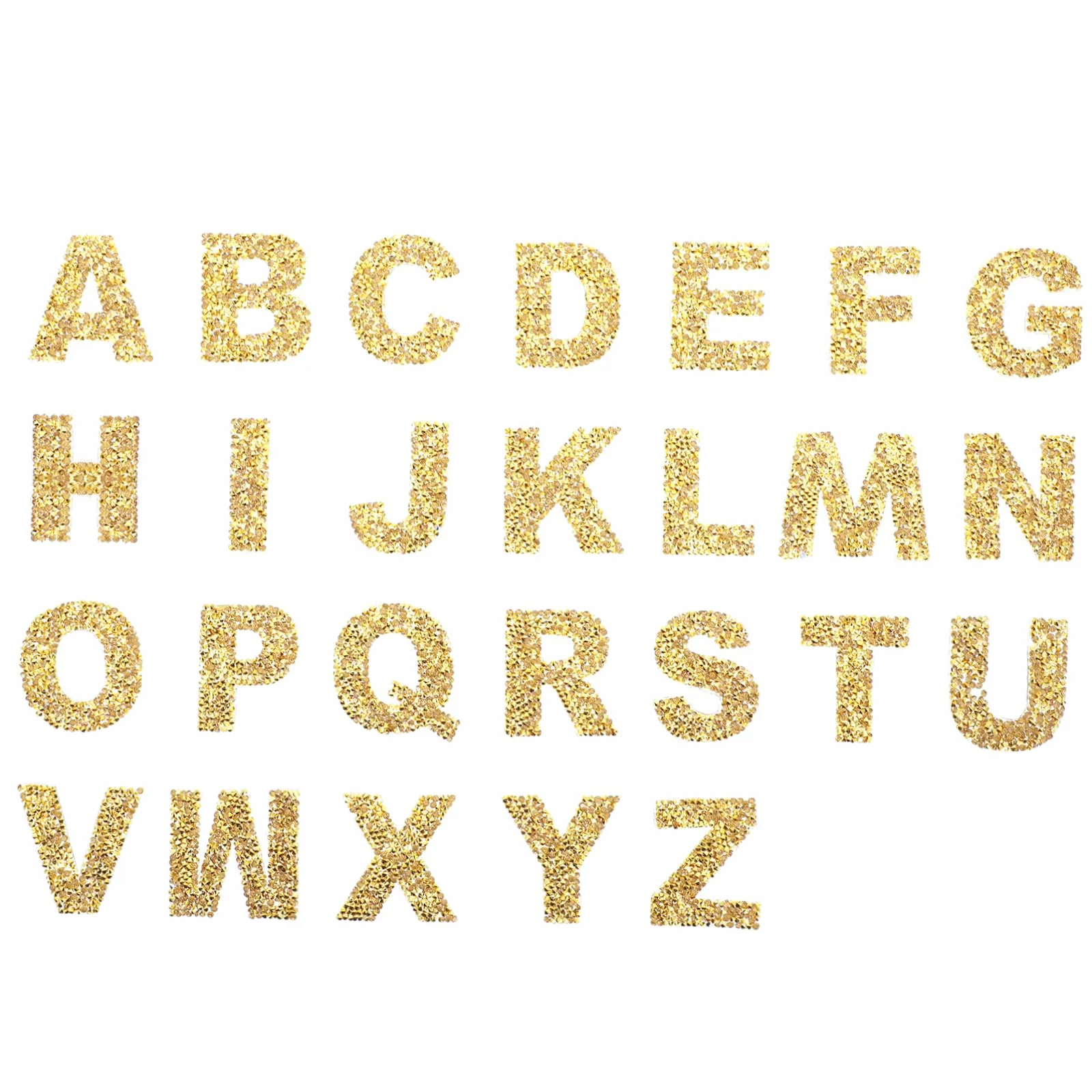 SHINEOFI 3juegos Parches De Letras Del Alfabeto Brillo Para Planchar De Apliques Bordados Para Ropa y Manualidades Decoración De Moda y Reparación De Prendas