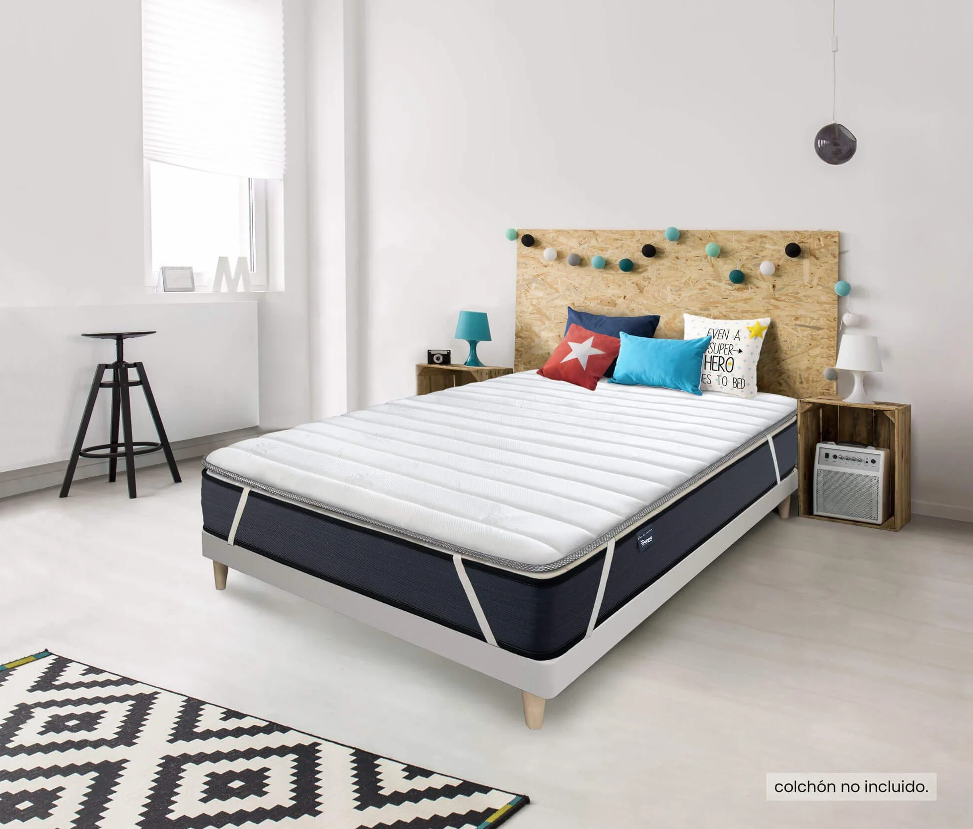 SonnoMATTRESS Topper Vissoft Aloe Vera Basic 150x180x3cm – Acolchado con Espuma Memory Foam y Fibra Suave, Tejido Aloe Vera Transpirable y Antialérgico, Mejora el Confort y alarga la Vida del colchón
