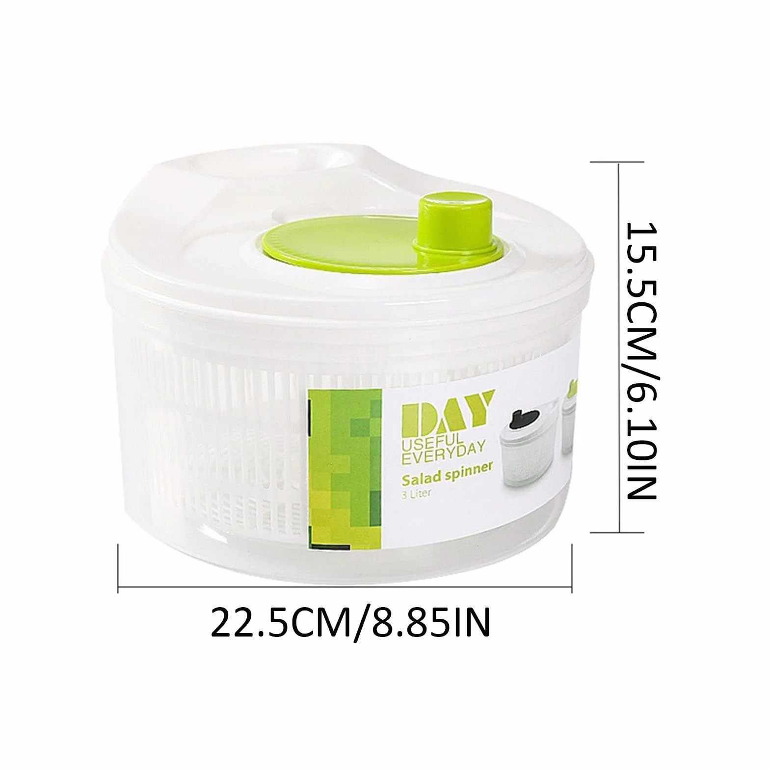 Ensalada Giratorio | Centrifugador Verduras Manual Centrifugadora Secadora Lechuga Escurridor Ensalada Escurridor deshidratador Frutas - para Uso doméstico en la Cocina