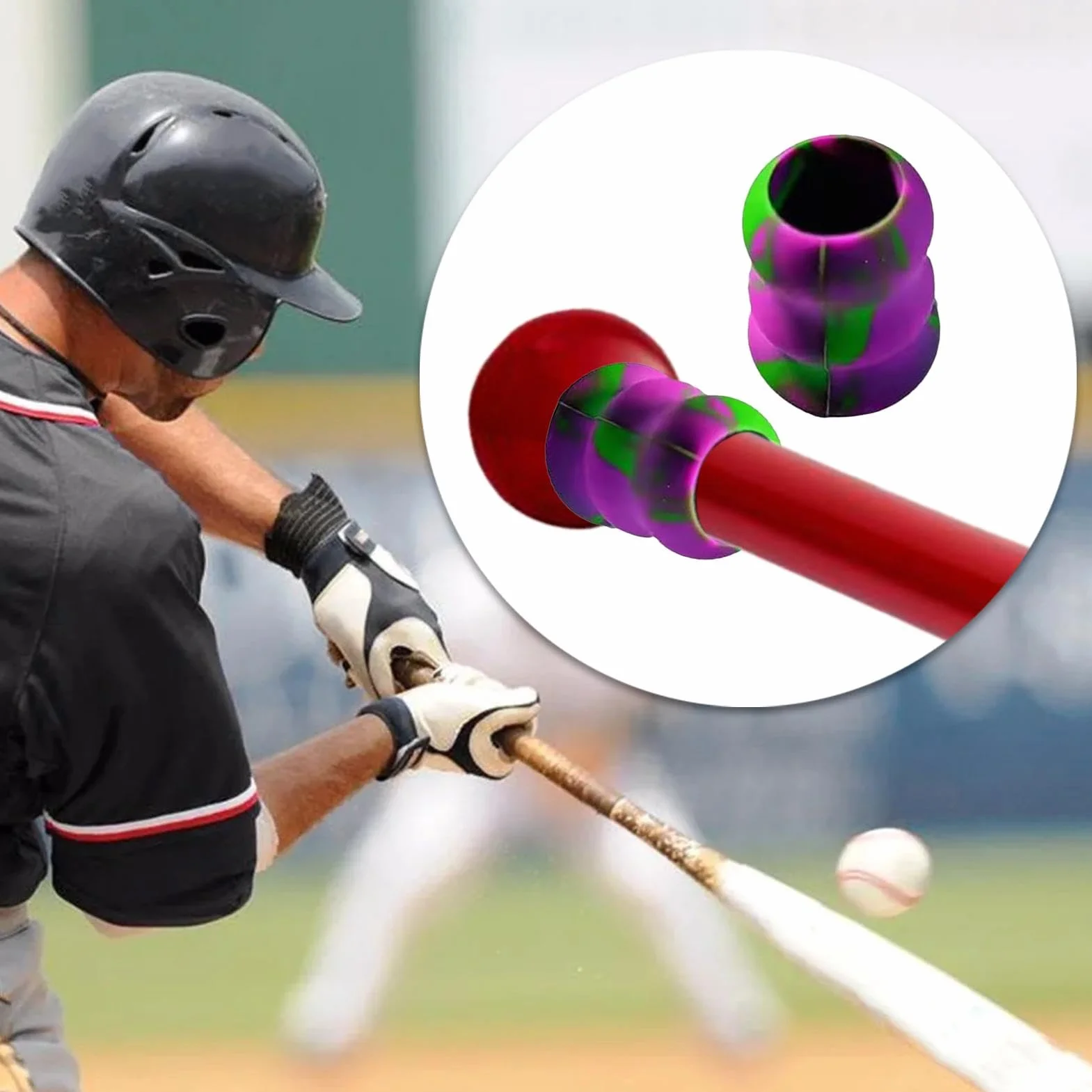 Repuesto de agarre para bate de béisbol, fundas protectoras de repuesto, agarre antideslizante de silicona