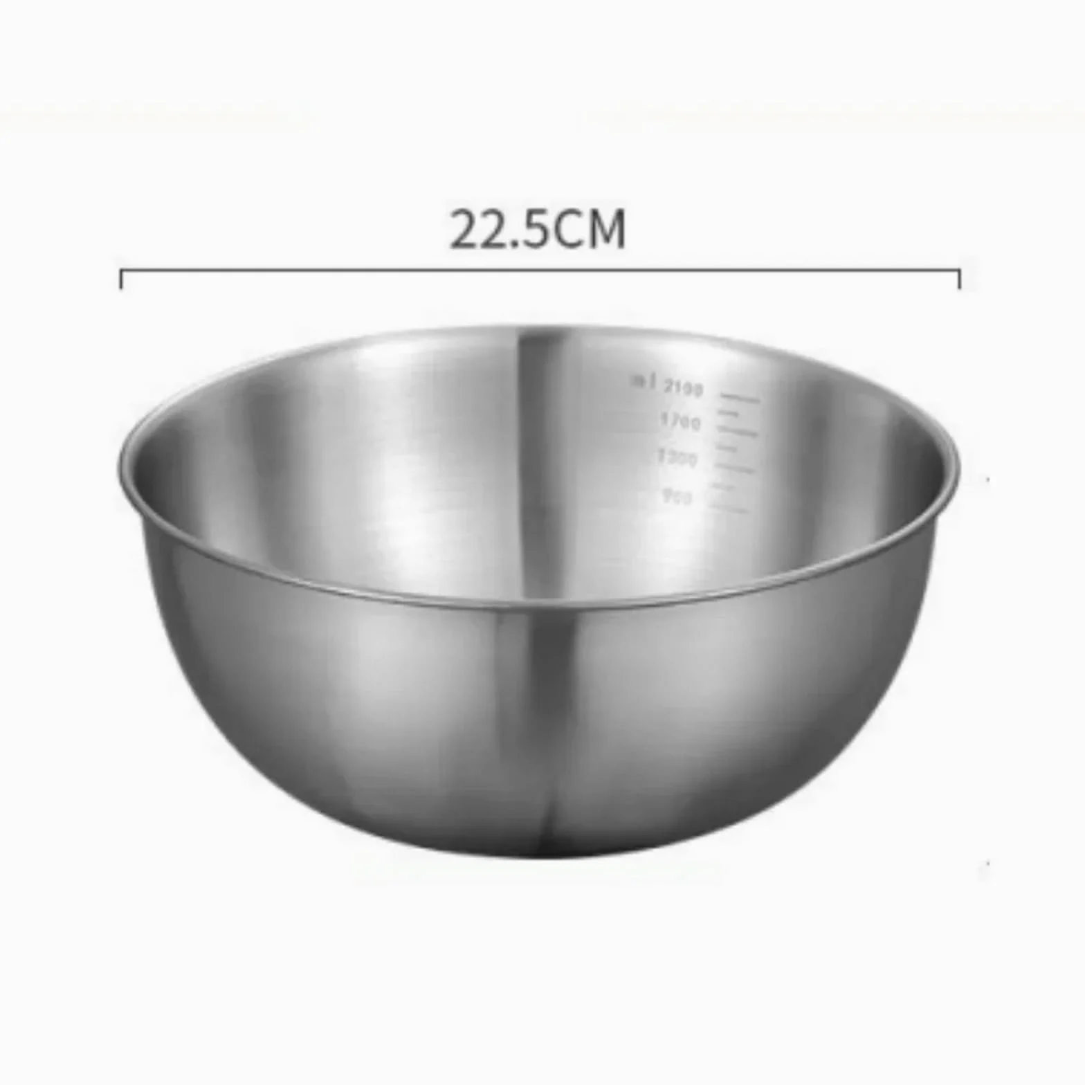 Tazón Para Mezclar Juego de tazones for mezclar acero inoxidable | 1-3 piezas con báscula de gran capacidad for cocinar, hornear y almacenar alimentos(L 1pc)