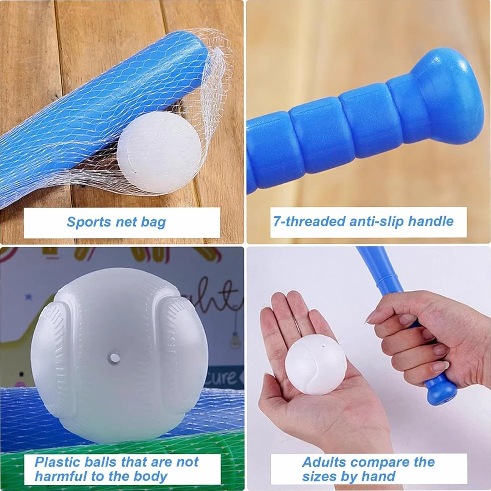 Bate de Béisbol de Entrenamiento Ergonómico PVC Ligero para Niños Niñas Interior Exterior