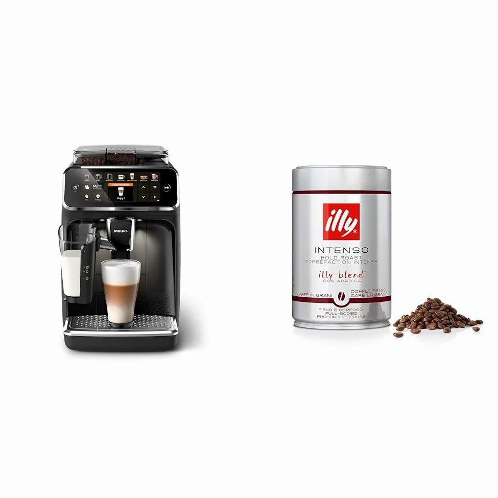 Cafetera Superautomática Philips 5400 + 2 Latas de Café en Grano illy Intenso de 250g