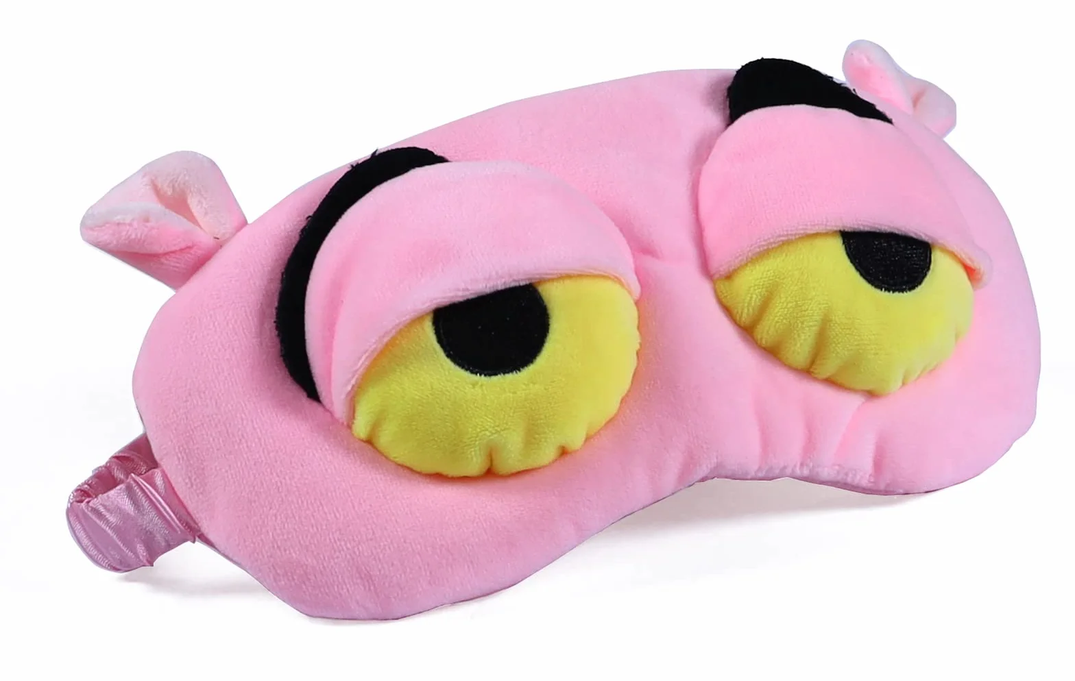 Máscara del Sueño Pelusa Dormir Divertido Rana Dibujos Animados Tapa Ojo Visera Viaje Sleep Mask Rosado